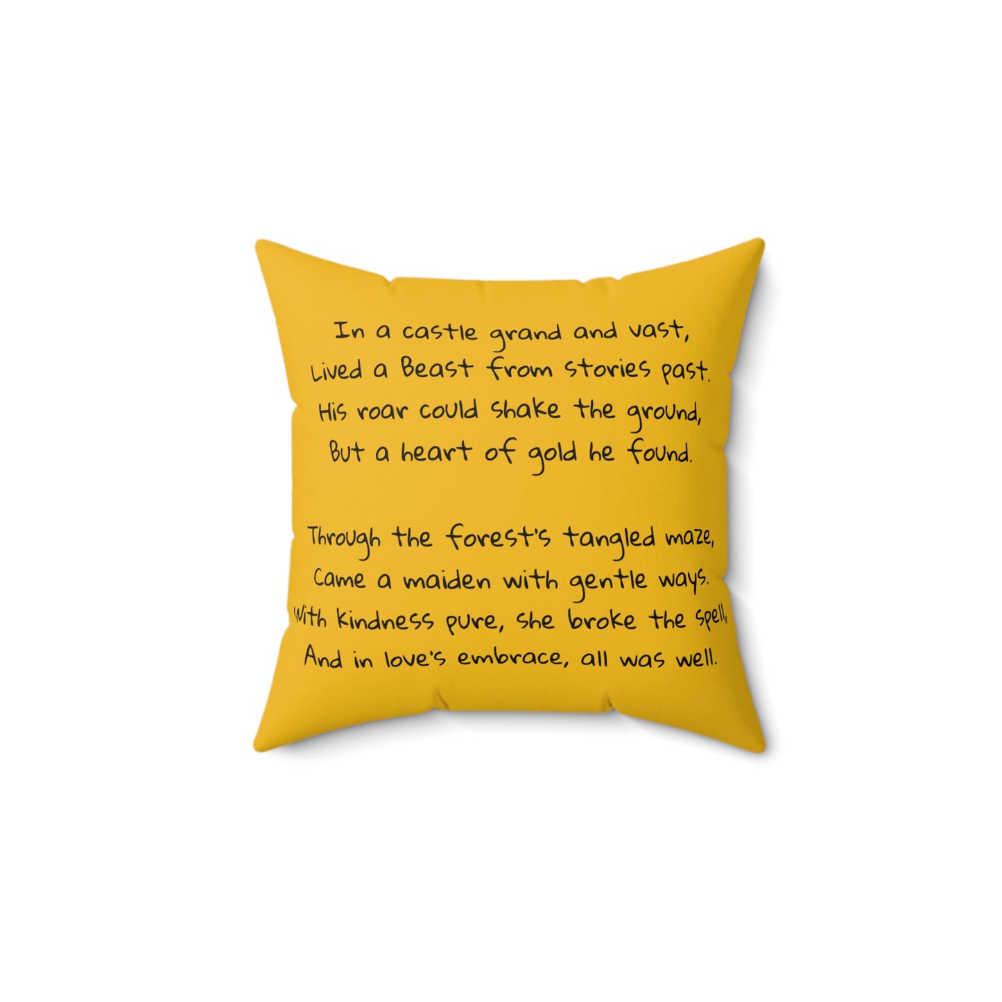 Beauty and the Beast, Fairy Tale, Square Pillow, Library, Book Nook, Reading Corner, Educational