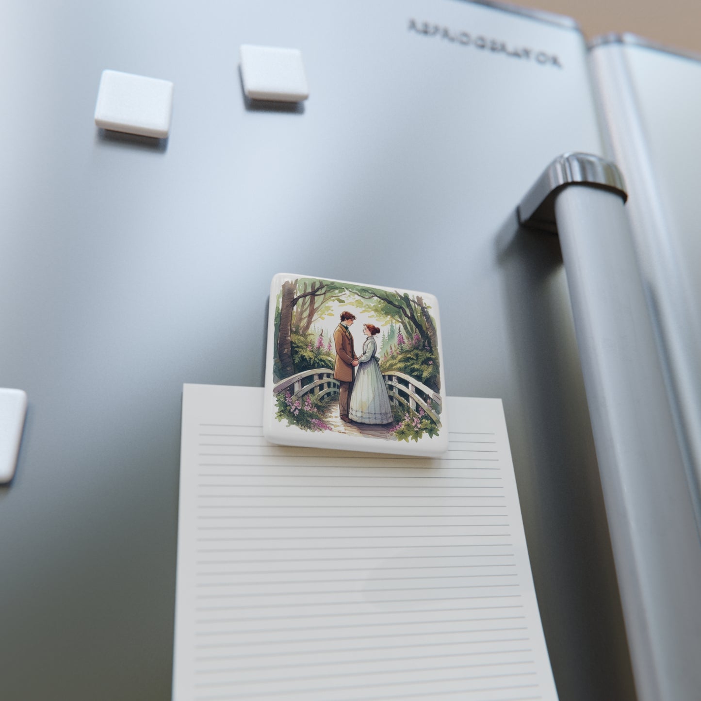 Anne of Green Gables Literary Porcelain Magnet, Square - Lucy Maud Montgomery, Book Lover Gift, Fridge Decor, Small Gift, Gilbert Blythe