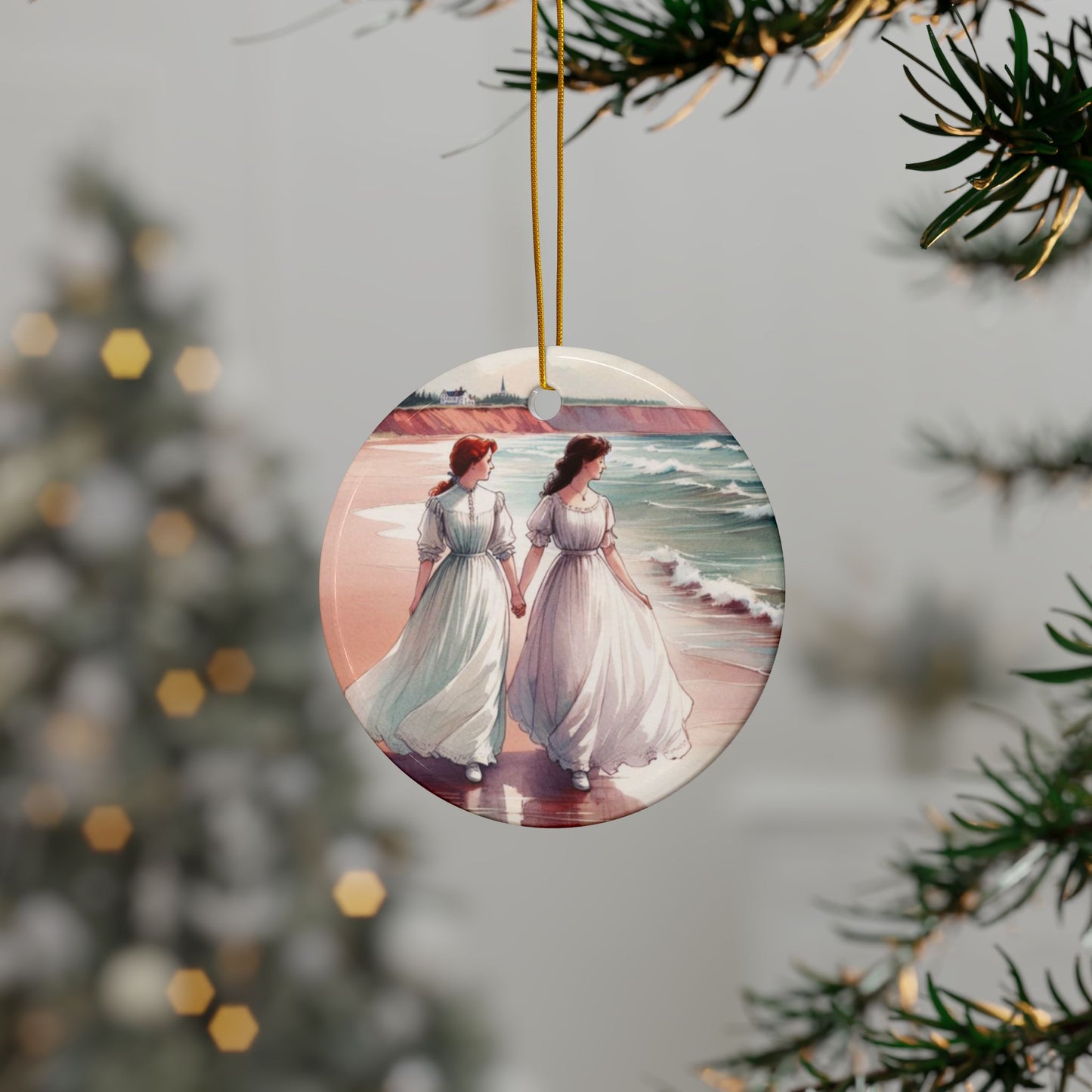 Ceramic Ornaments, Anne of Green Gables, Holiday Decor, Stocking Stuffer Gift, Diana Barry, Lucy Maud Montgomery