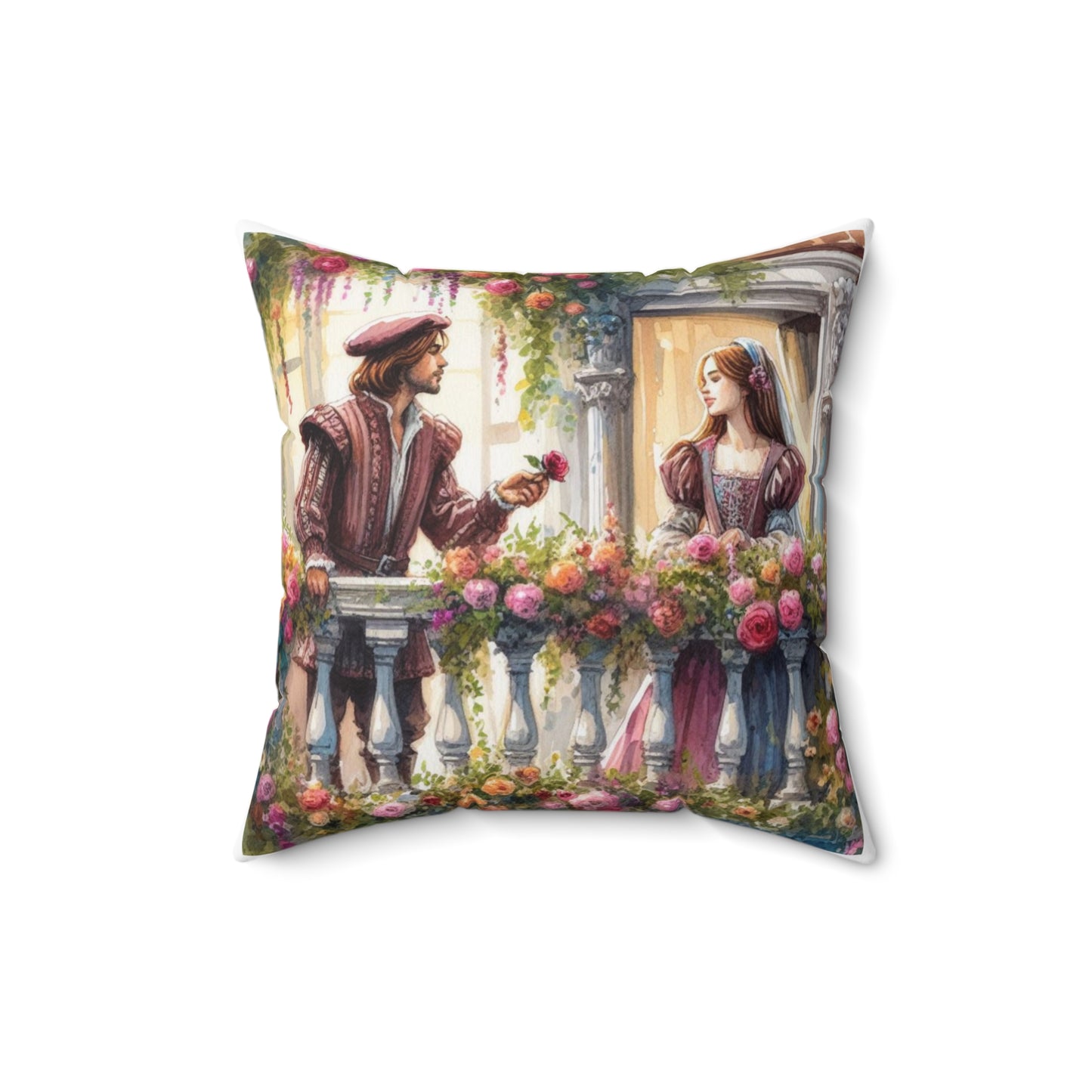 Shakespeare, Romeo, Juliet, Bedding, Square, Pillow, Home Decor, Balcony Scene, Gift