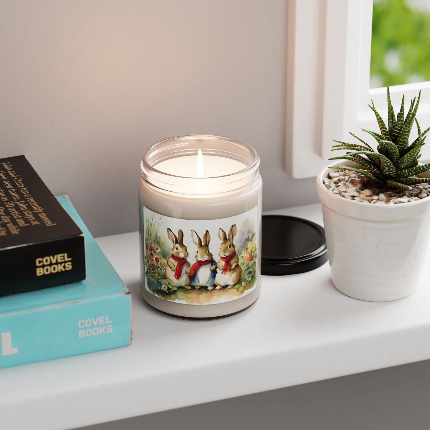 F;ops, Mopsy, Cottontail, Beatrix Potter, Easter, Spring, Scented Soy Candle, 9oz, Literary Candle