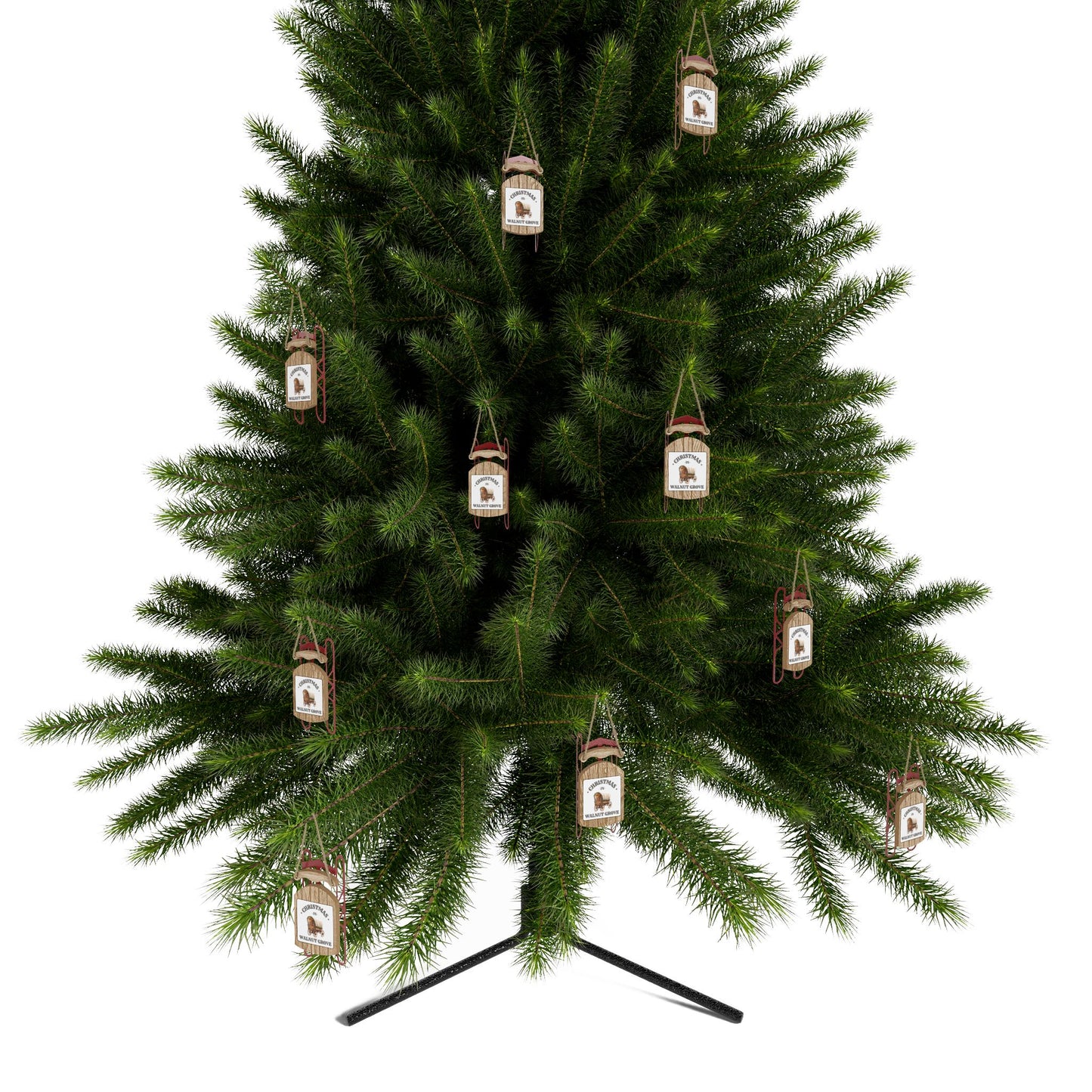 Sled Ornaments, Laura Ingalls Wilder Christmas Tree Decor, Holiday Gift, Walnut Grove Decoration, Mini Sled Ornament