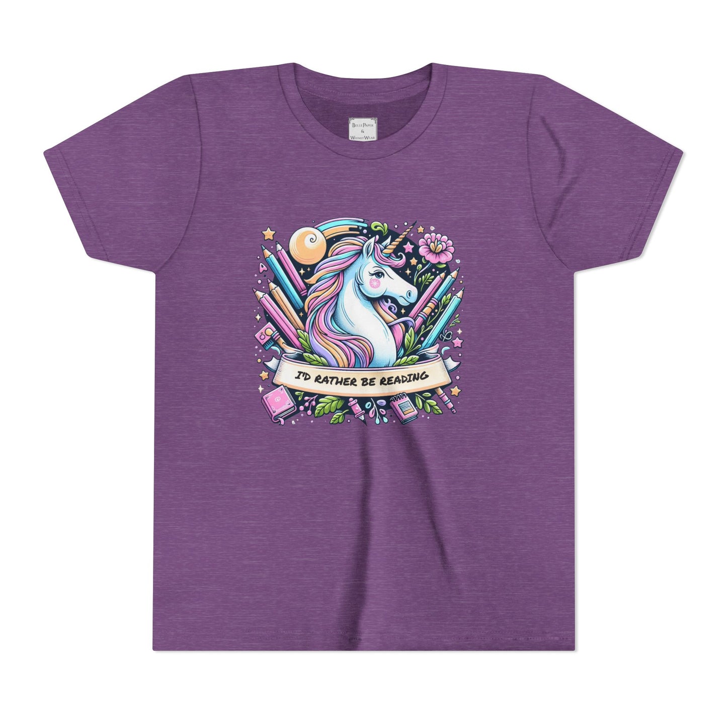 Youth Tee, Unicorn Reading Shirt | Fun Kids Tee, Unicorn Lover Gift, Reading Shirt, Birthday Present, Cute Graphic Tee, Youth Shirt