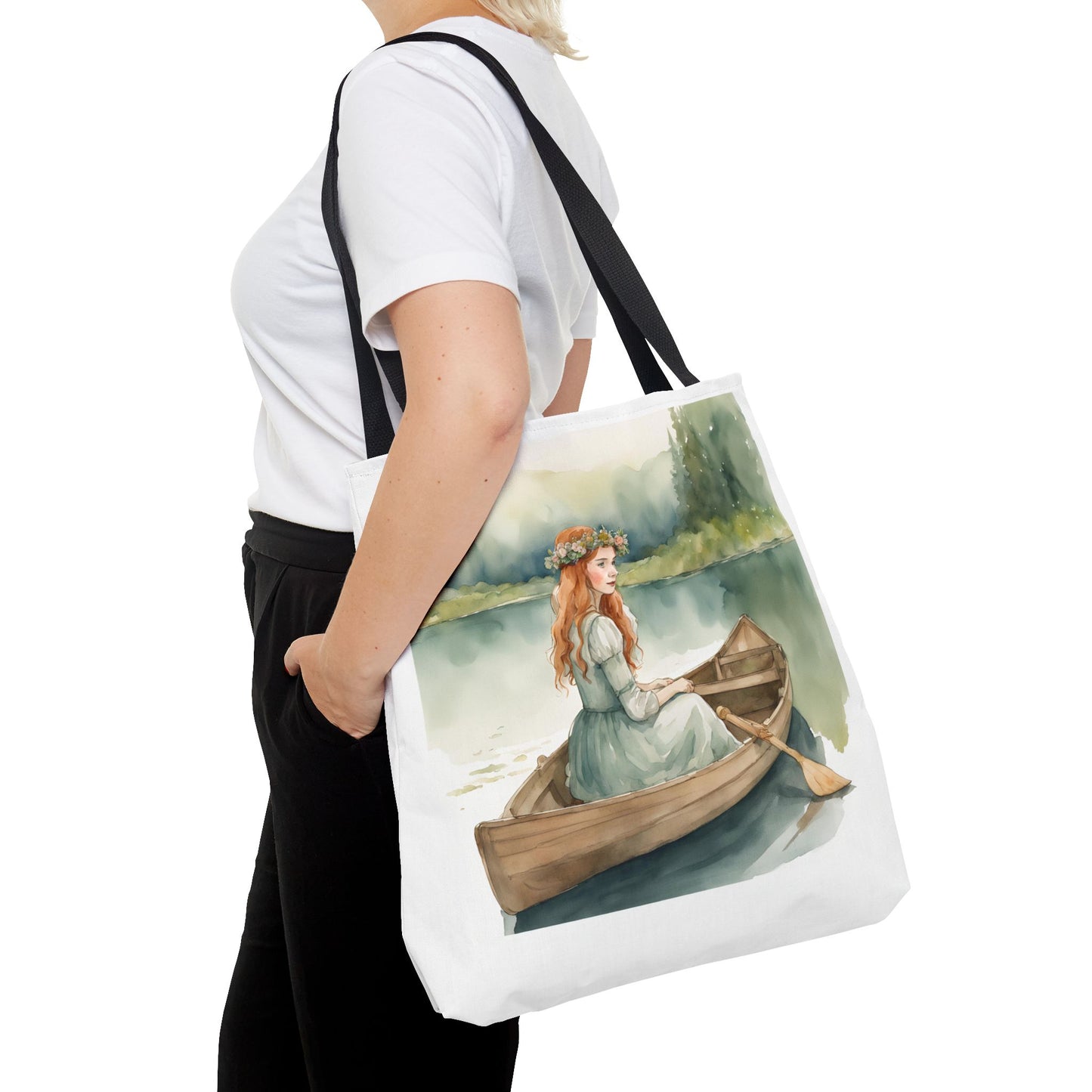 Anne of Green Gables, Lady of Shalott, Lucy Maud Montgomery, Tote Bag, Alfred Lord Tennyson, School Bag, Book Bag, Library Bag, Gift