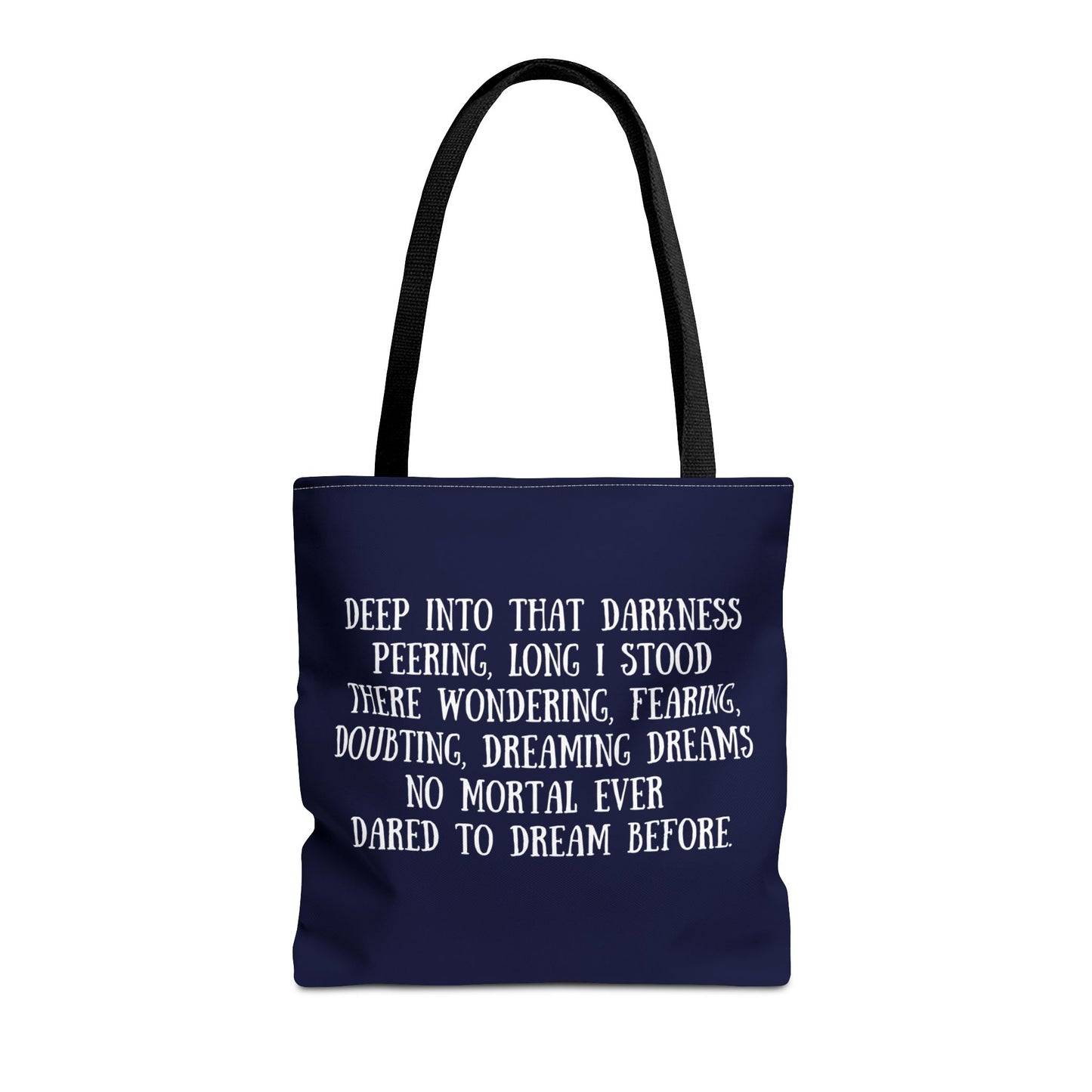 The Raven, Nevermore, Edgar Allan Poe, Literary Bag, Tote Bag, Book Bag, School Bag, Library, Gift