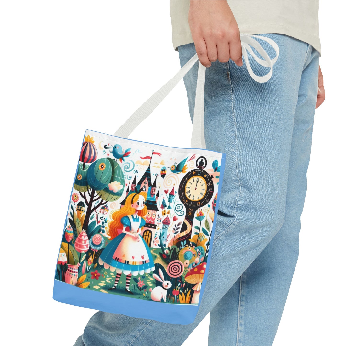 Alice in Wonderland, Fairytale, Lewis Carroll, Tote Bag, Book Bag, School, Library, Book Club