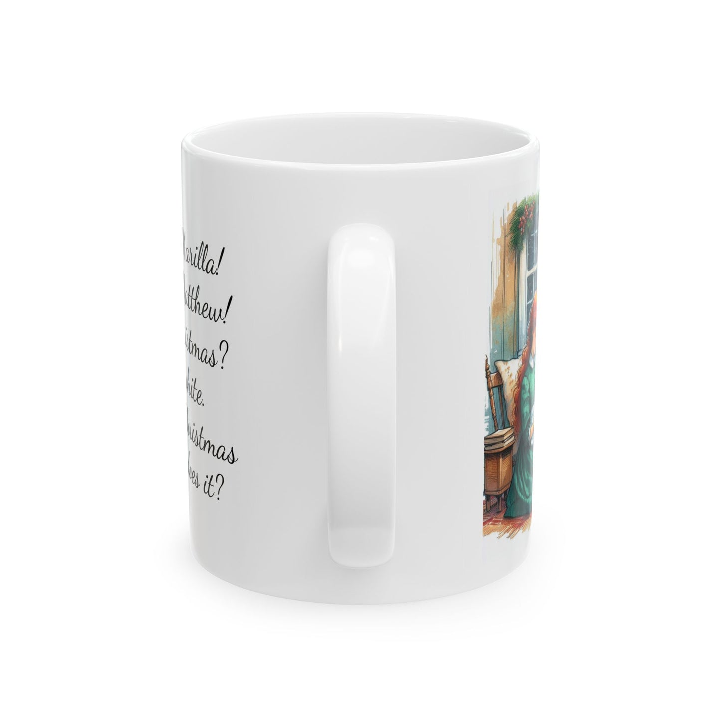 Anne of Green Gables Christmas Mug, Holiday Cup, Book Lover Gift, Kindred Spirits Tea Mug, Classic Literature Festive Drinkware