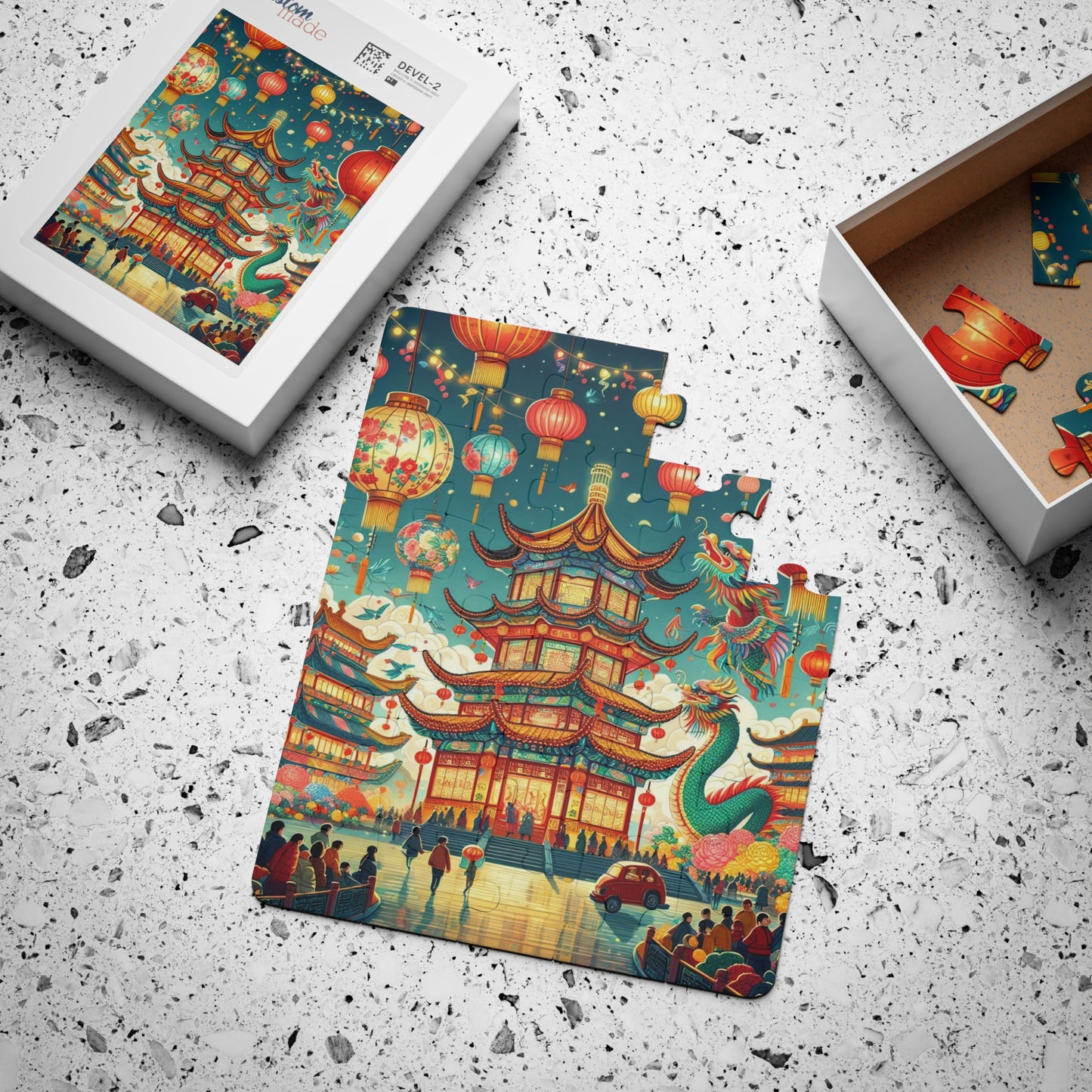 Chinese New Year Lantern Festival, Educational Gift, Game, Kids' Puzzle, 30-Piece