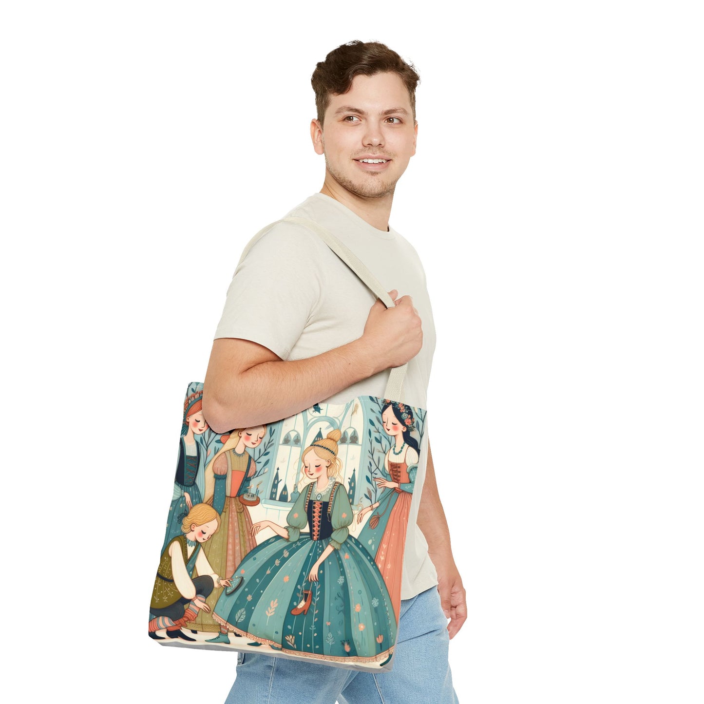 Cinderella, Fairy Tale, Tote Bag, Book Bag, Library Bag, Gift