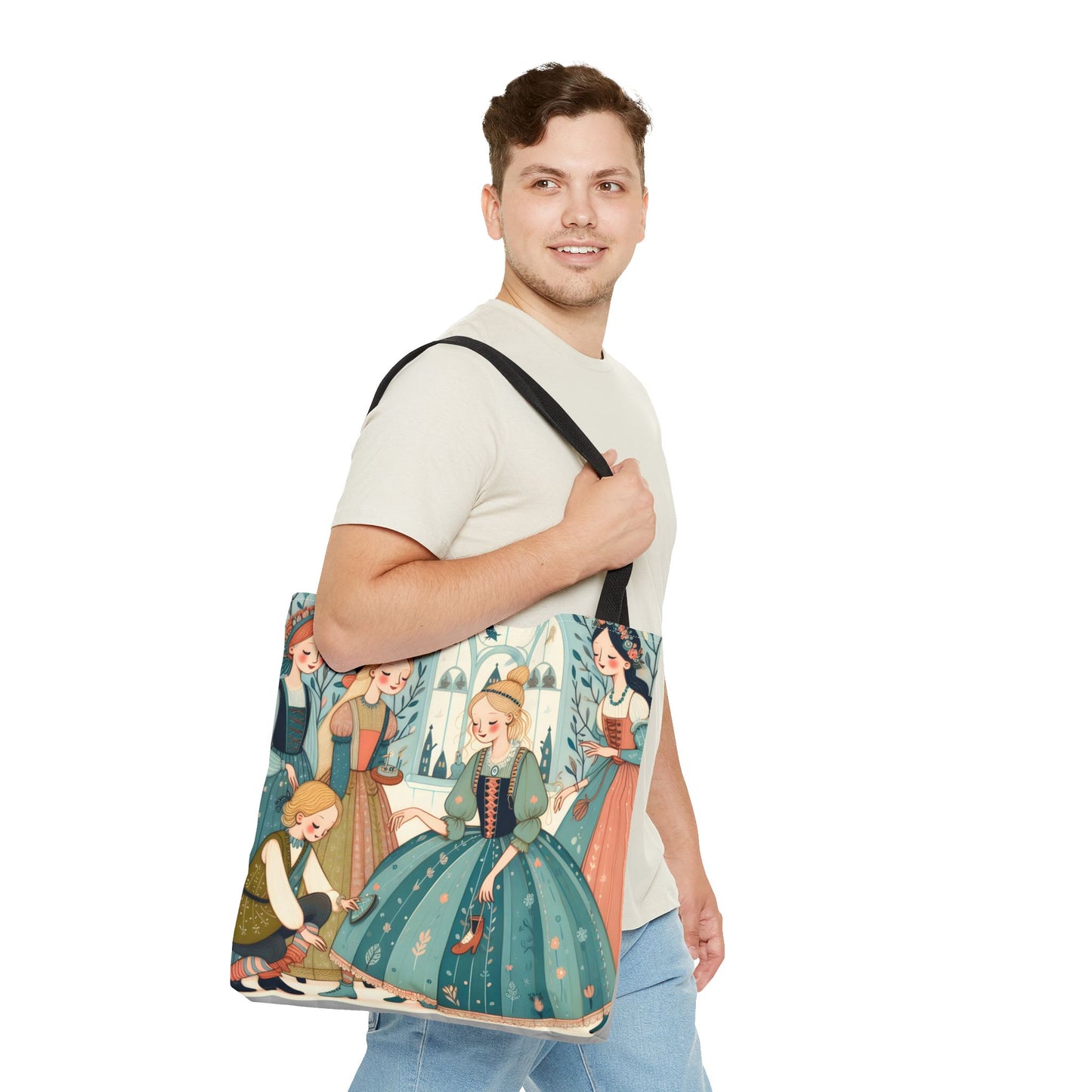 Cinderella, Fairy Tale, Tote Bag, Book Bag, Library Bag, Gift