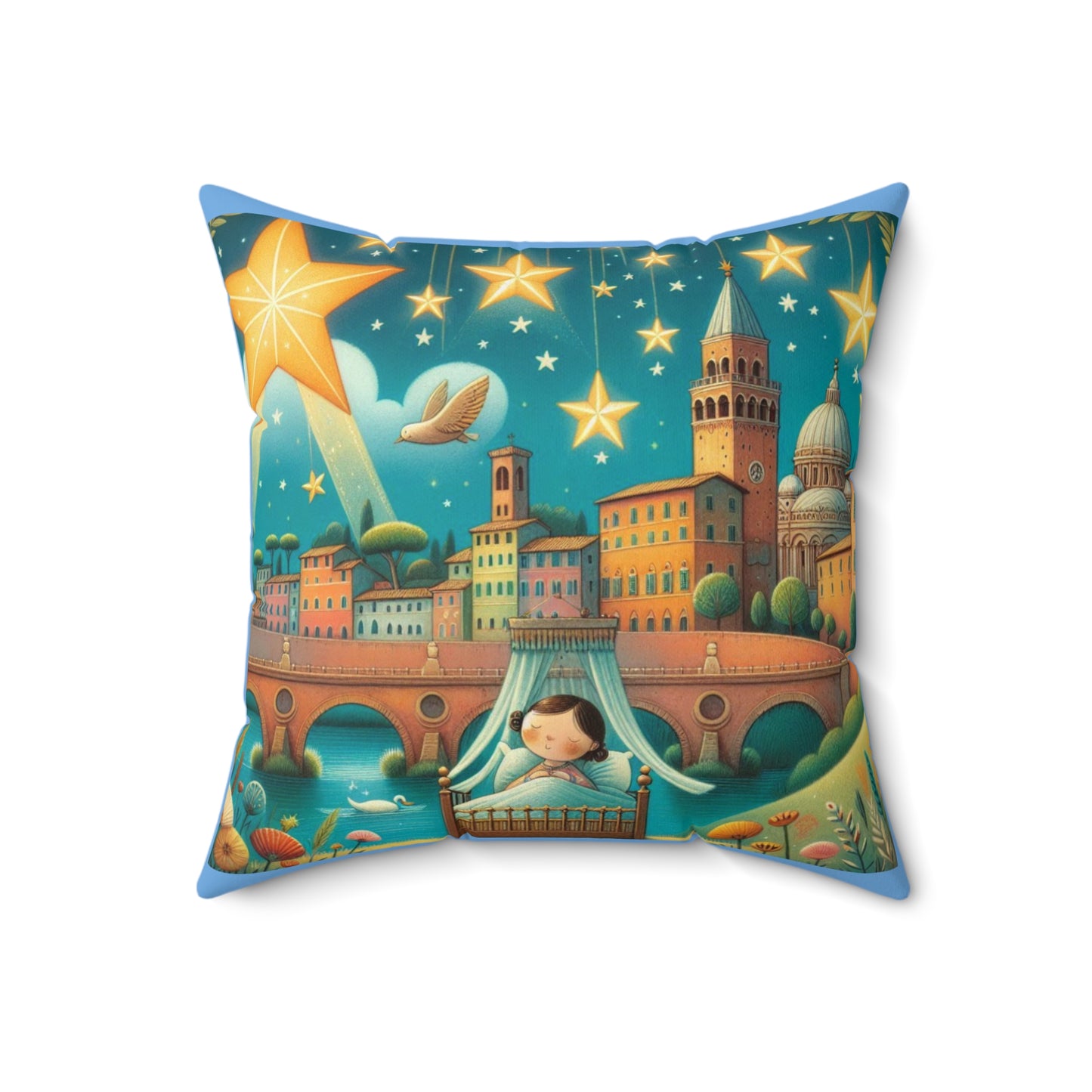 Spun Polyester Square Pillow