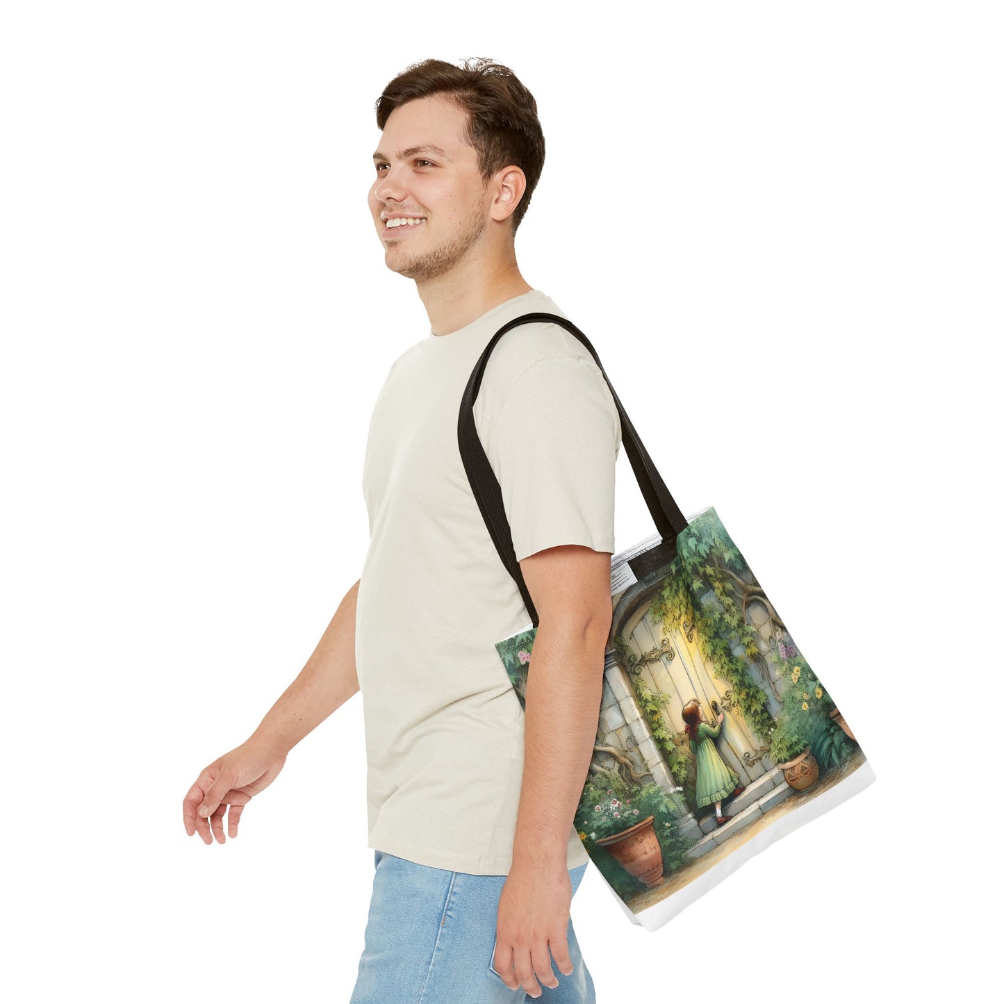 The Secret Garden Tote Bag - Inspirational Quote Bag for Garden Lovers, Eco-Friendly Shoulder Bag, Stylish Shopper, Gift for Her, Floral