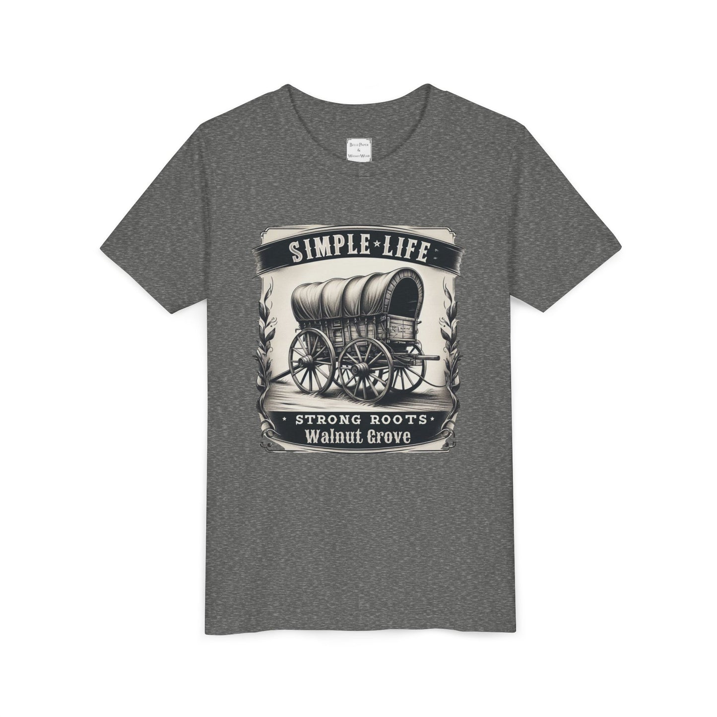 Walnut Grove Youth Tee, Laura Ingalls Wilder Simple Life Design, Vintage Style Shirt, Kids Graphic Tee, Farmhouse Kids Apparel, Adventure