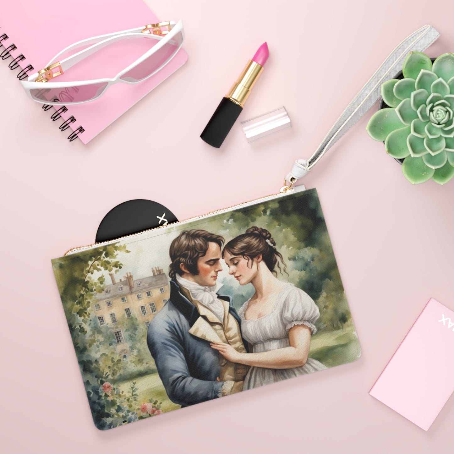 Elizabeth and Darcy, Jane Austen, Austenite, British, Bookworm, Gift, Pencil Case, Hostess, Clutch Bag