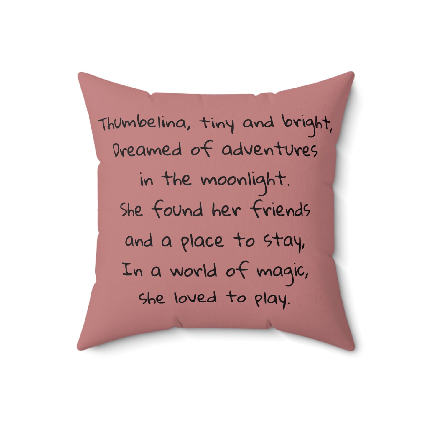 Thumbelina, Square Pillow, Literary Pillow, Library, Book Nook, Reading Corner, Classroom, Teacher, Gift, Fairytale