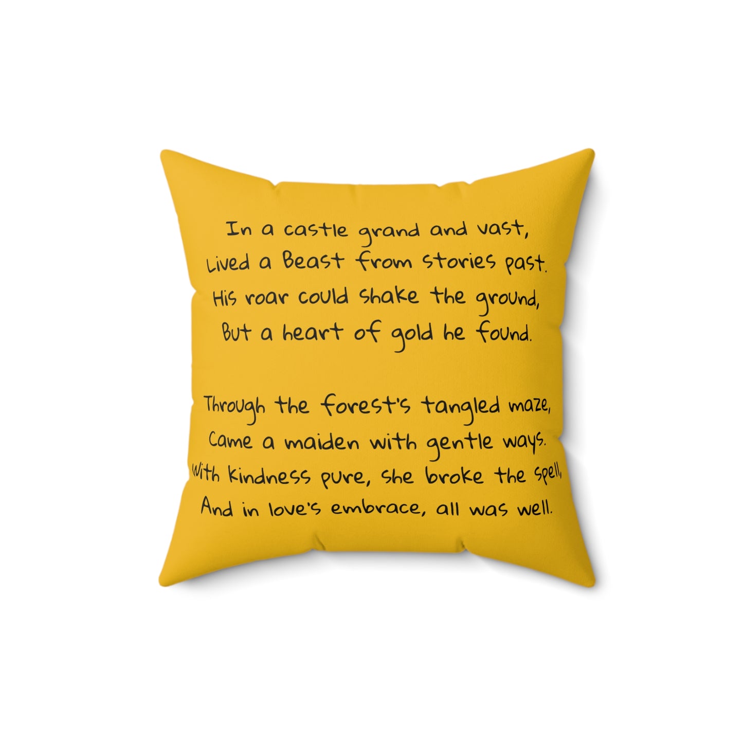 Beauty and the Beast, Fairy Tale, Square Pillow, Library, Book Nook, Reading Corner, Educational
