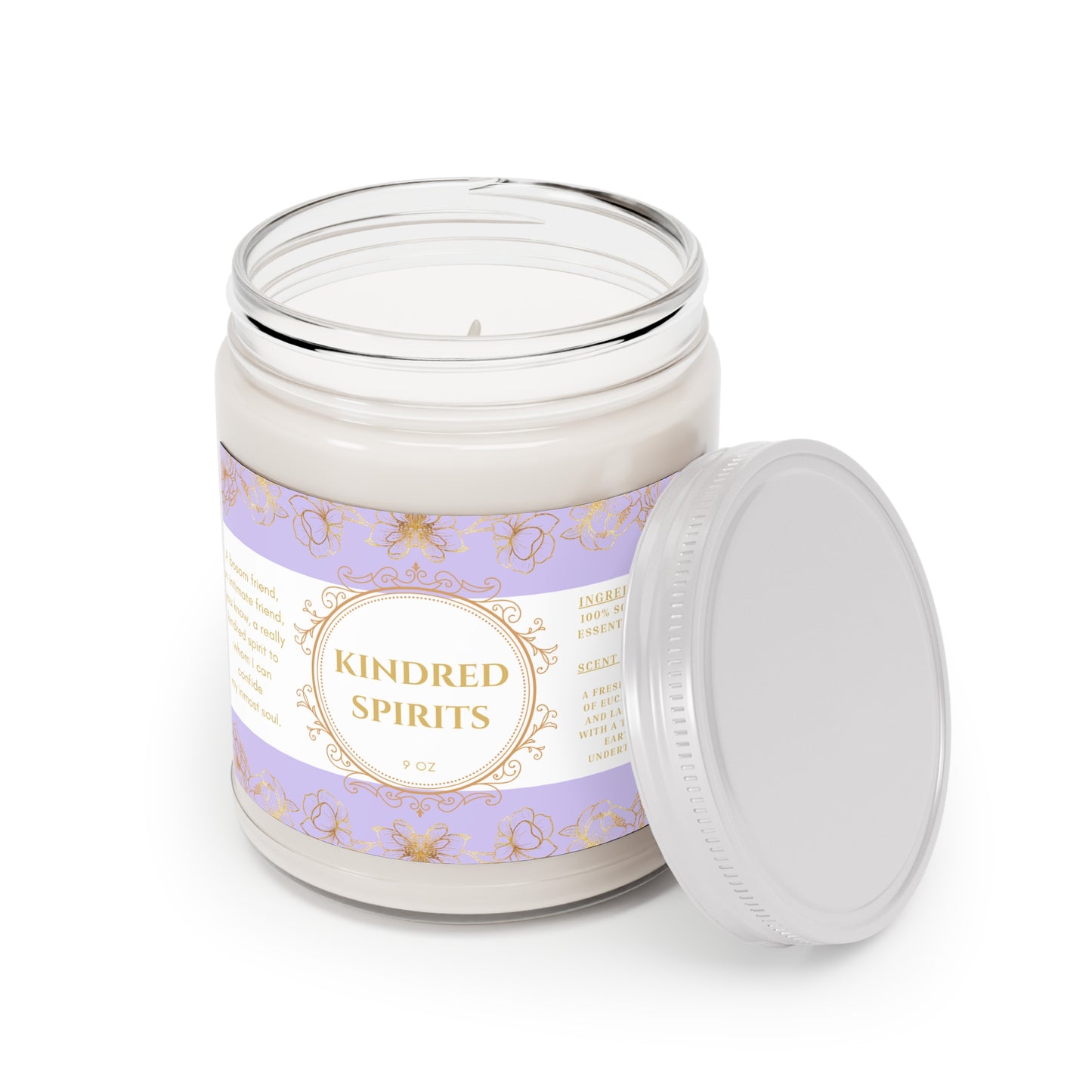 Anne of Green Gables, Kindred Spirits, Scented Candles, 9oz, Gift, Eucalyptus Lavender Herb Scent