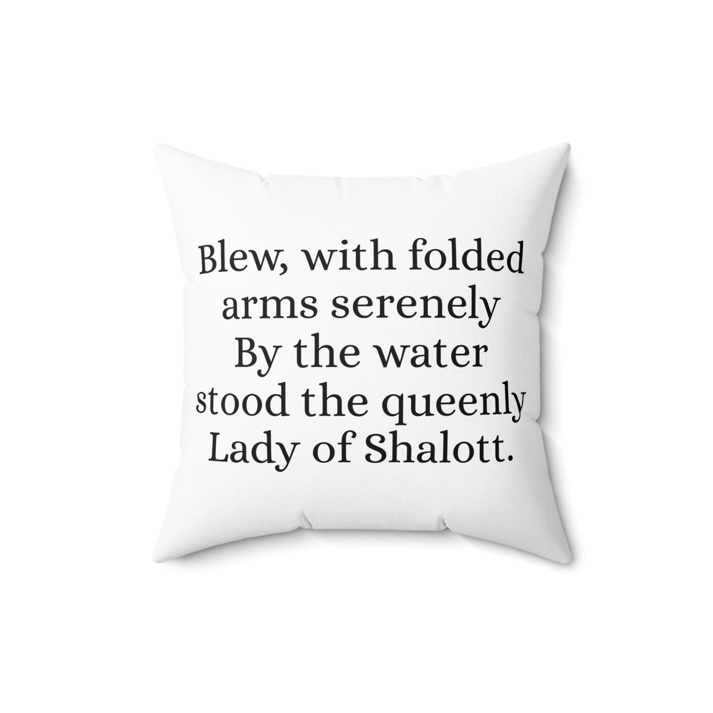 Anne of Green Gables, Lady of Shalott, Lucy Maud Montgomery, Literary Square Pillow, Gift, Alfred Lord Tennyson