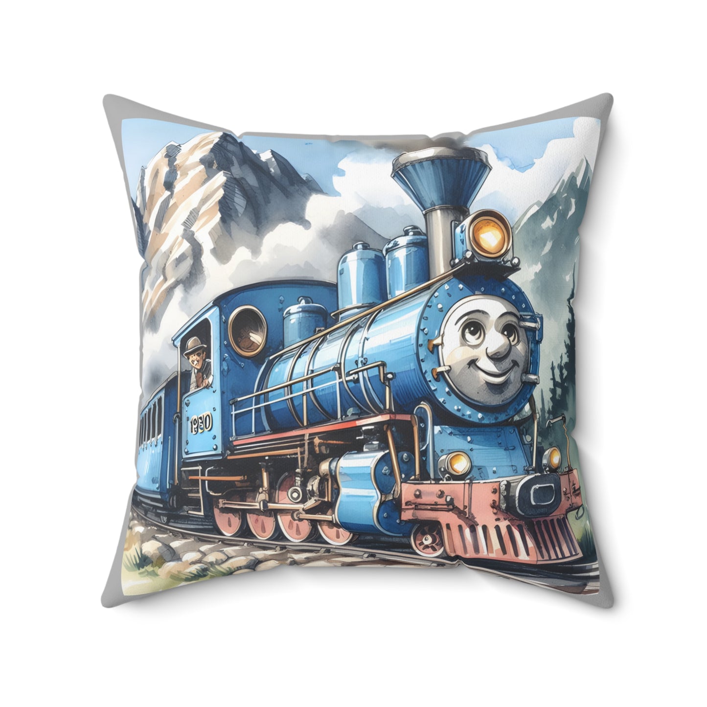 Train, Little Engine That Could, Square Pillow, Literary Pillow, Library, Book Nook, Reading Corner, Classroom, Teacher