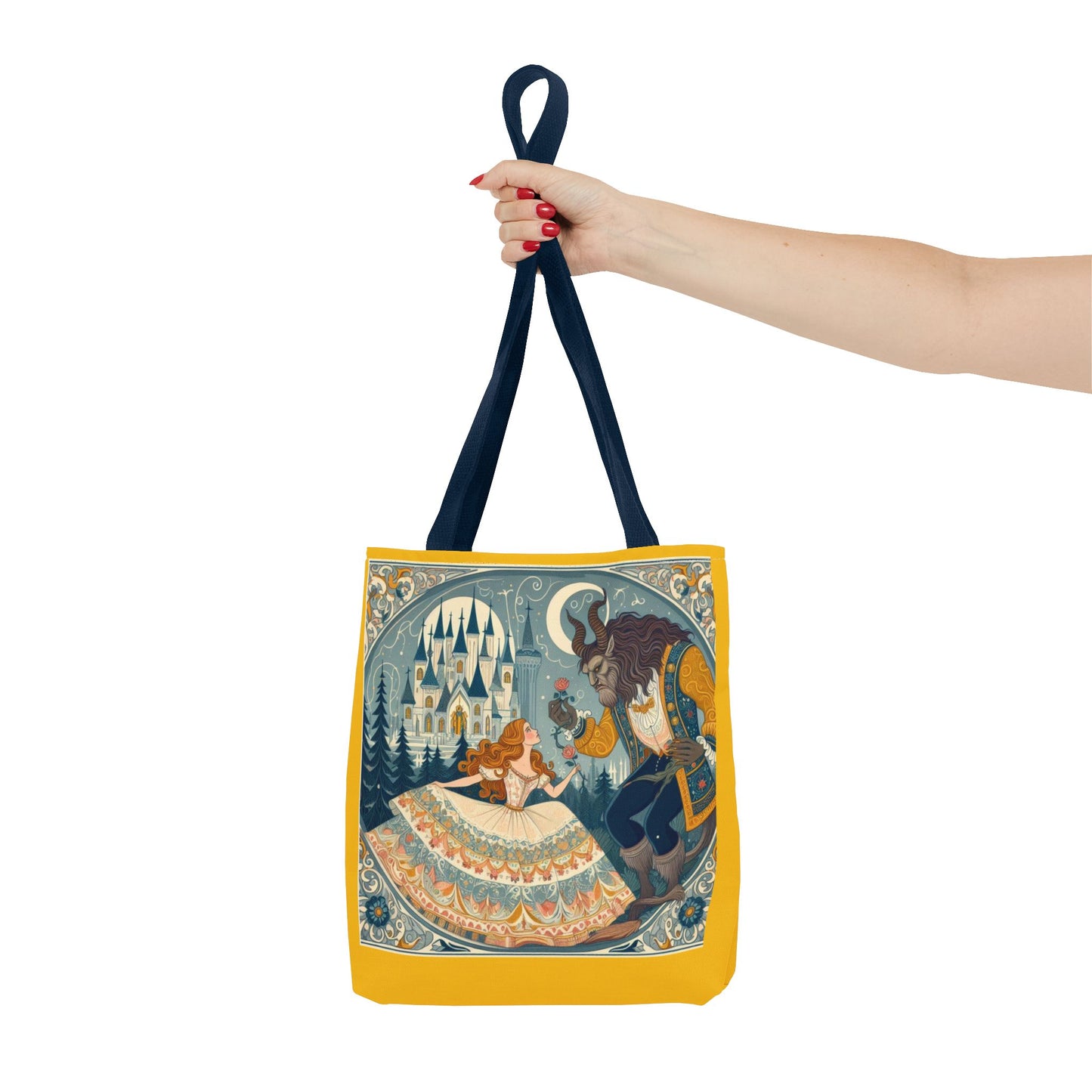 Beauty and the Beast, Fairy Tale, Tote Bag, Book Bag, Library Bag, Gift