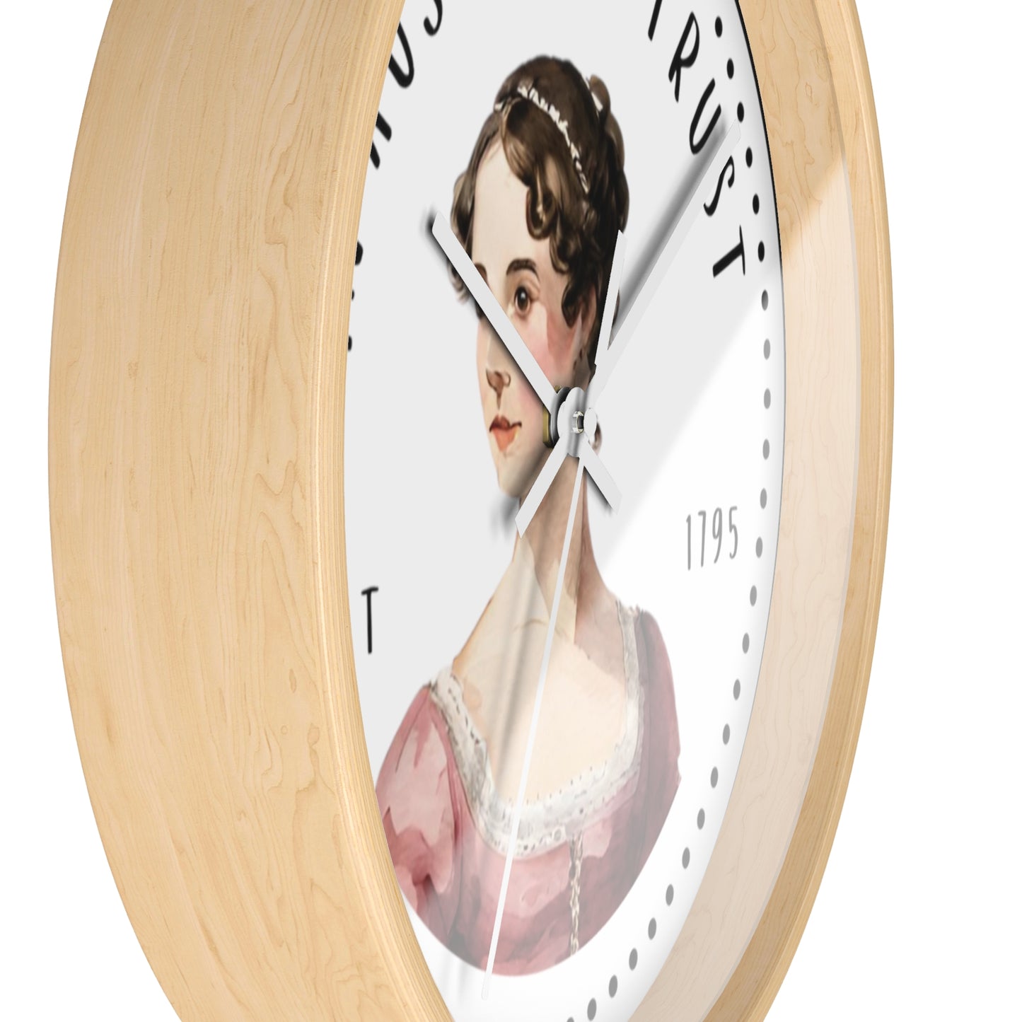 Literary Themed Wall Clock - Jane Austen Inspired Décor, Gift for Book Lovers, Home Office Wall Art, Vintage Style Clock, Literary