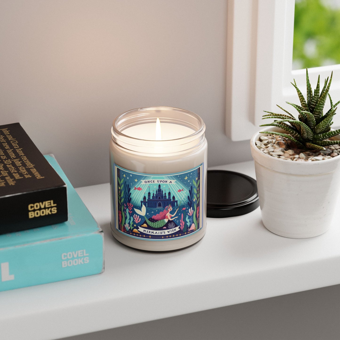 Once Upon A Mermaid's Wish Scented Soy Candle Fairytale Candle, Hans Christian Anderson, Gift for Her, Relaxation Candle, Aromatherapy