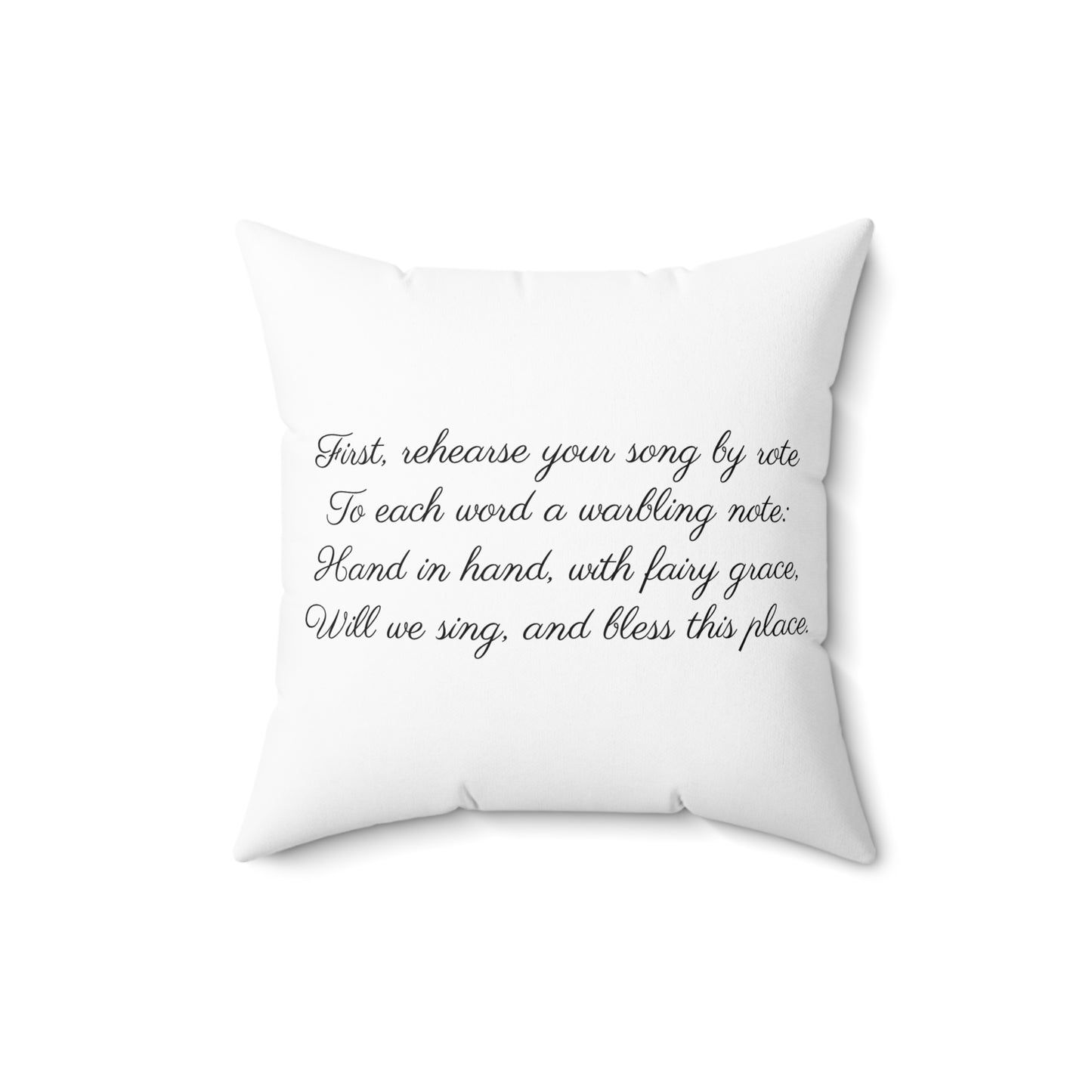 Shakespeare Pillow, Literary Home Decor, Fairy Tale Room Accent, Enchanted Square Cushion, Magical Gift, Midsummer Night Dream Throw Pillow