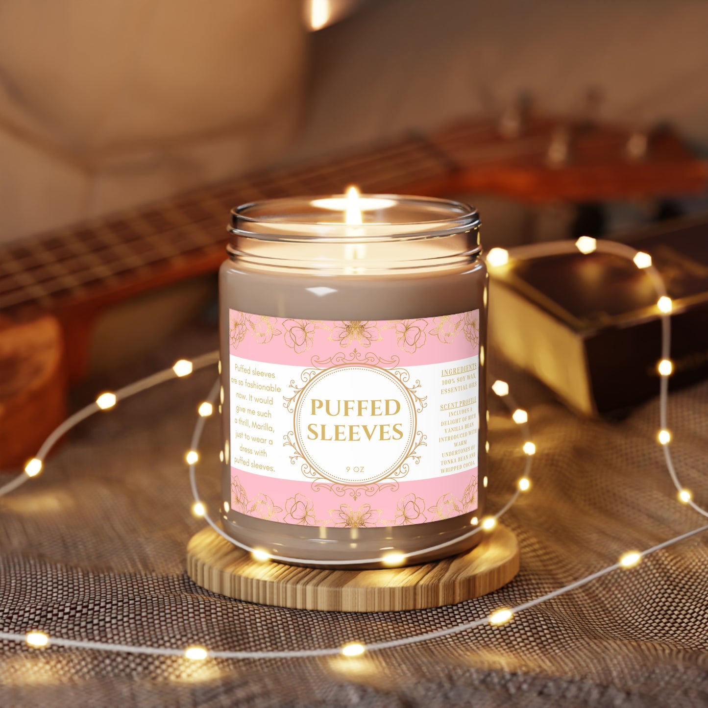 Anne of Green Gables, Puffed Sleeves, Scented, Candles, 9oz, Gift, Vanilla and Cocoa Scent