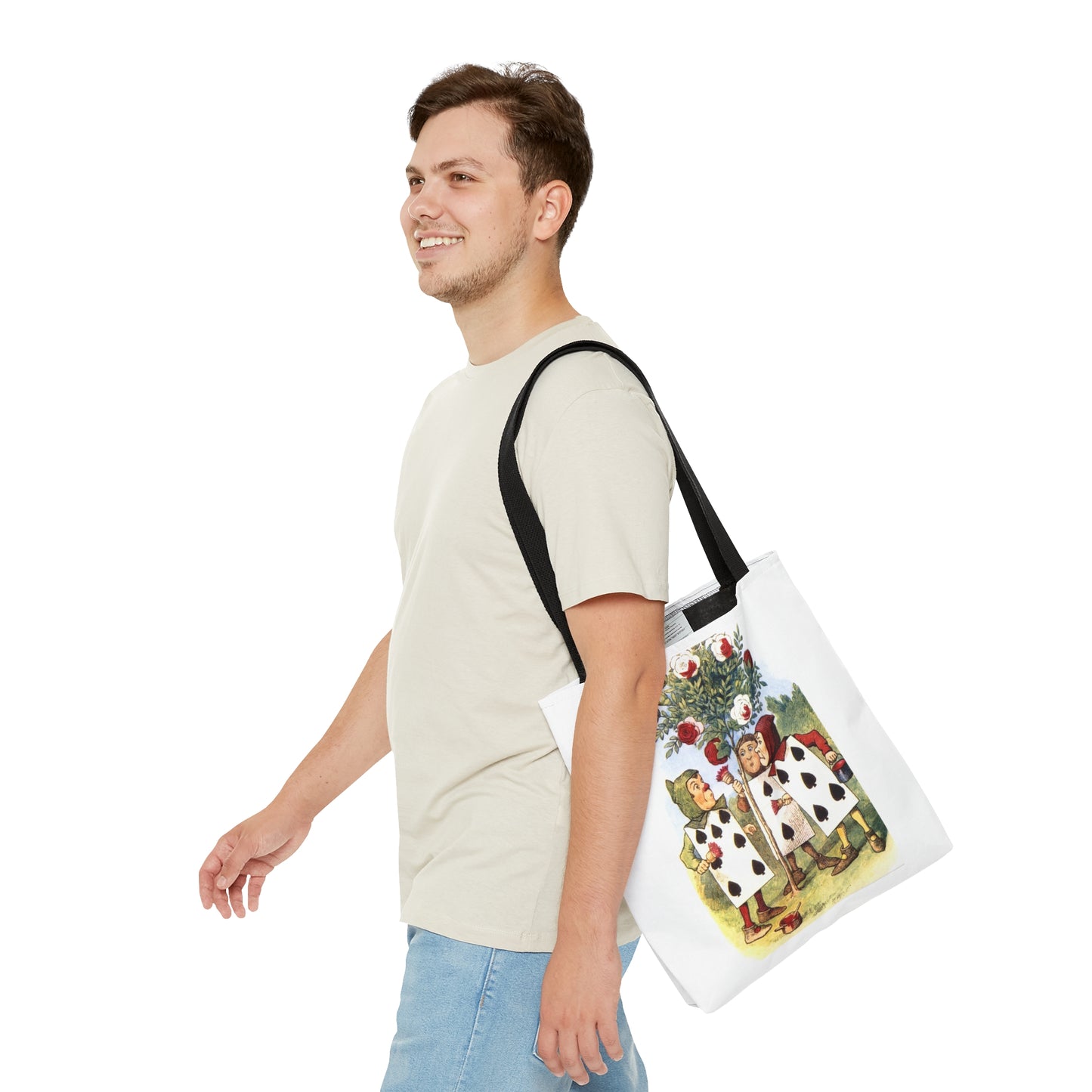Alice in Wonderland Painting the Roses Red Tote Bag