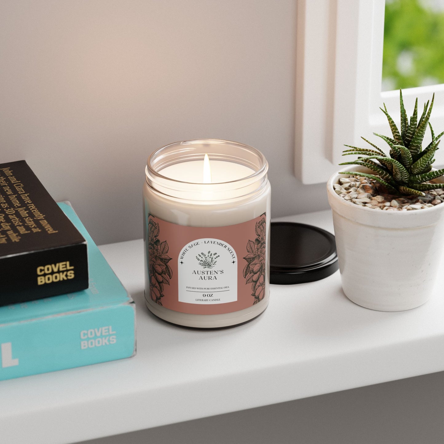 Regency, Jane Austen, Austenite, Candle, British Literature, Library, Gift, Reader, Bookworm, Shower, Birthday, Scented Soy Candle, 9oz