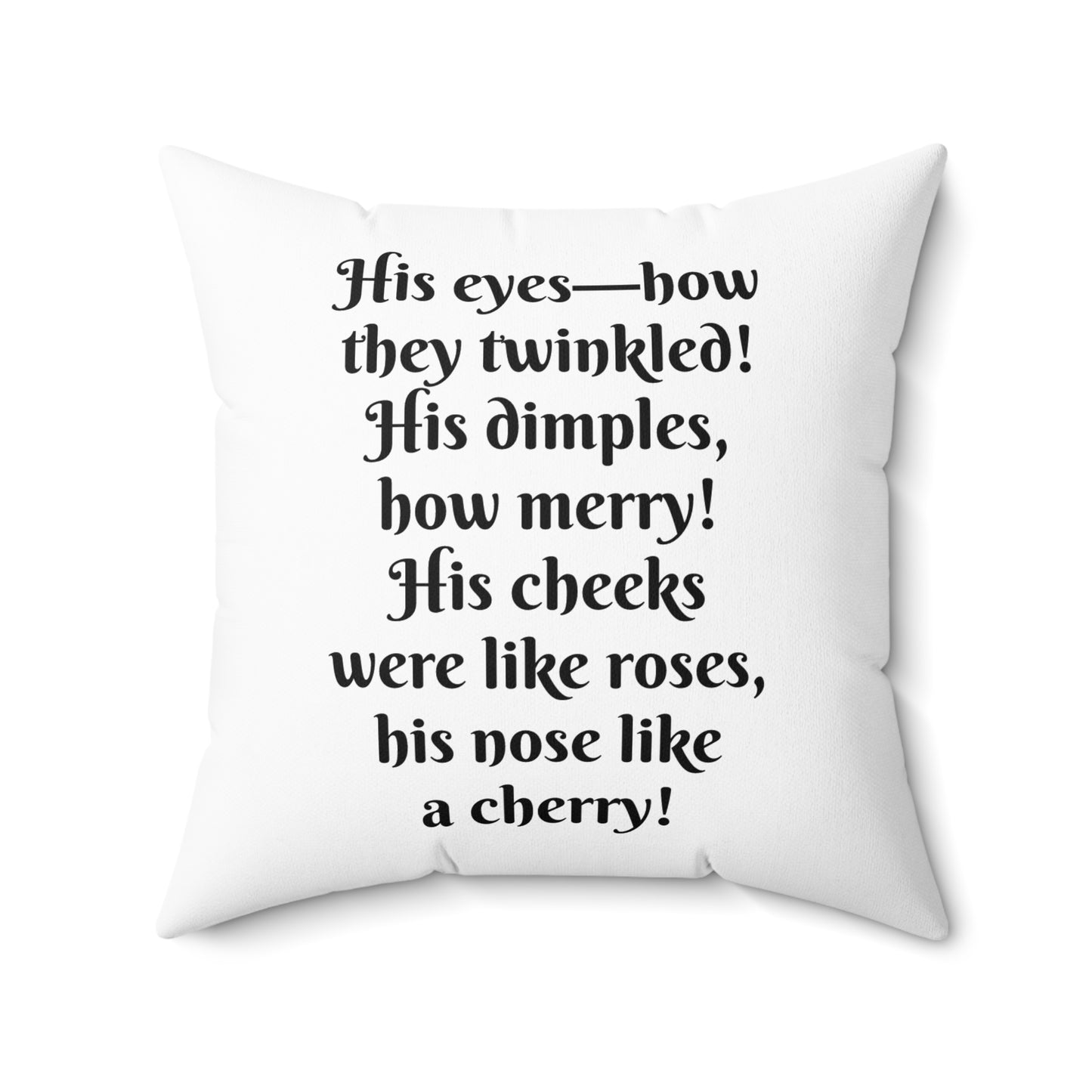 Santa Claus Holiday Decor Cushion - Square Pillow, St Nickolas Twas the Night Before Christmas, Festive Throw Pillow, Cushion Gift