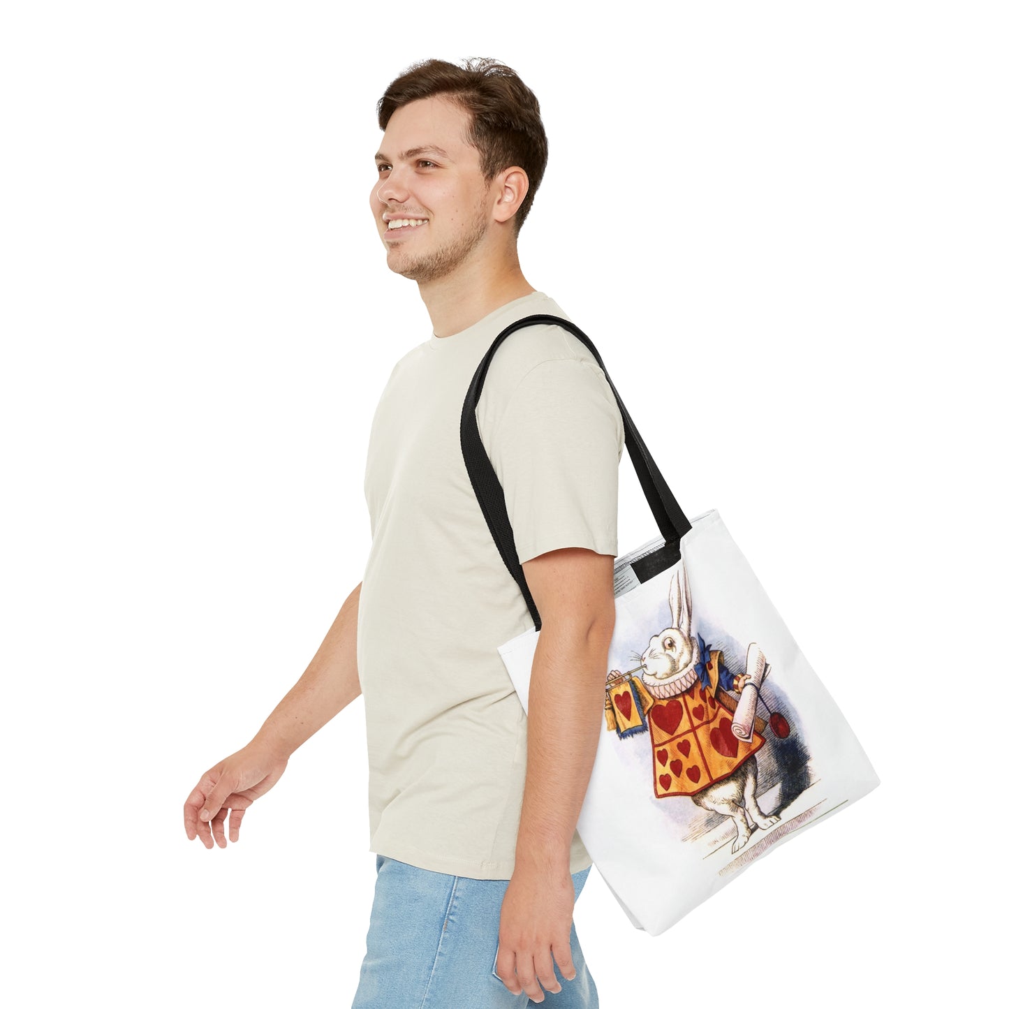 Alice in Wonderland White Rabbit Tote Bag