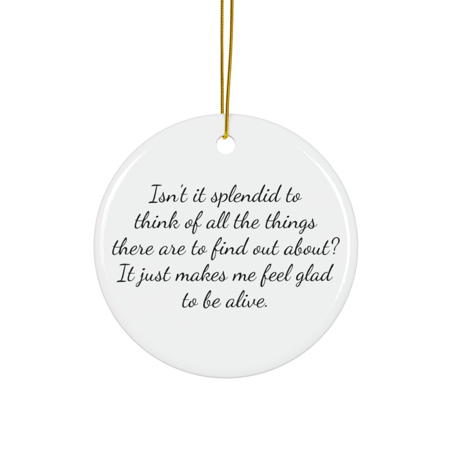 Anne of Green Gables Decorative Ceramic Ornaments - LM Montgomery Double-Sided Gift, Spring Christmas Tree Decoration