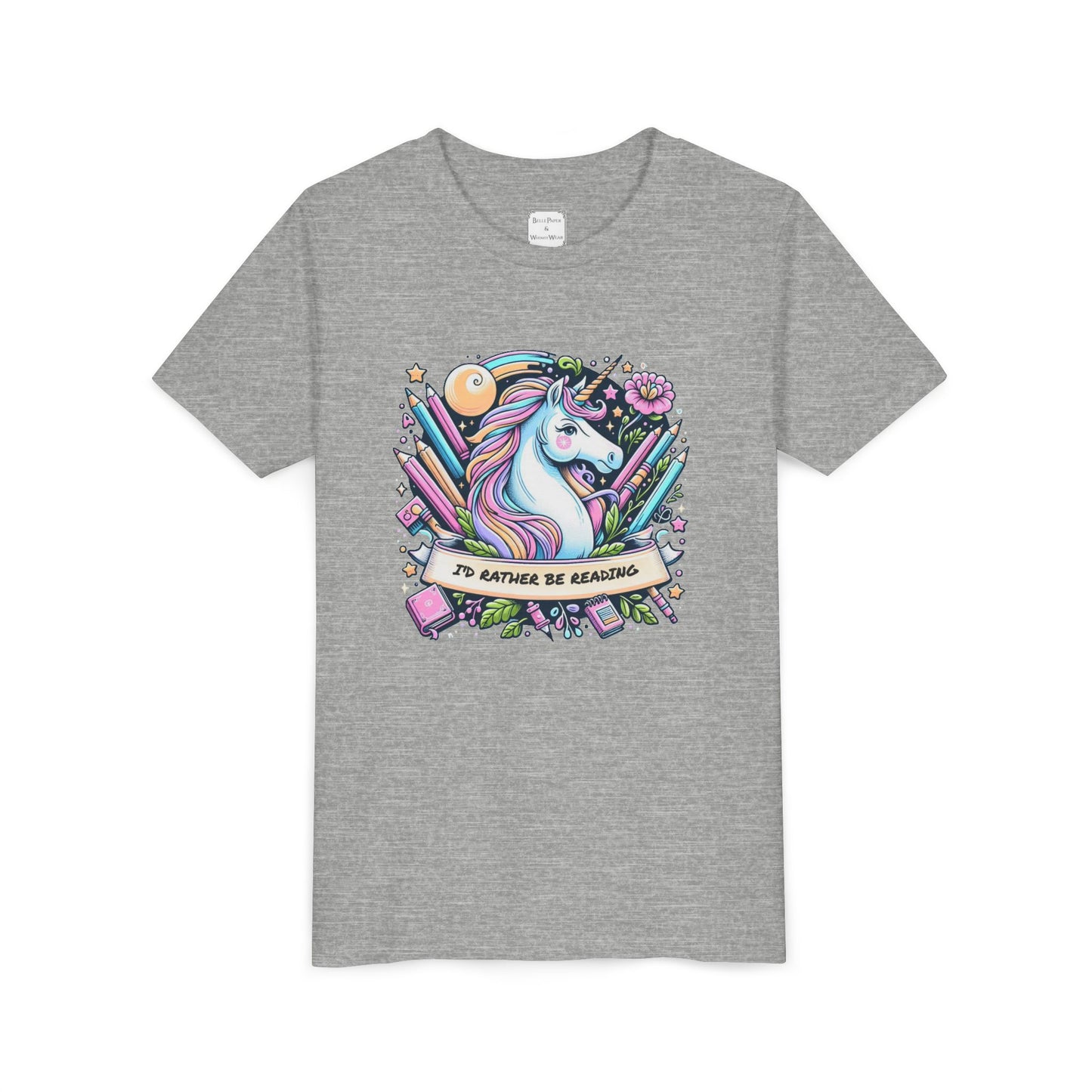 Youth Tee, Unicorn Reading Shirt | Fun Kids Tee, Unicorn Lover Gift, Reading Shirt, Birthday Present, Cute Graphic Tee, Youth Shirt