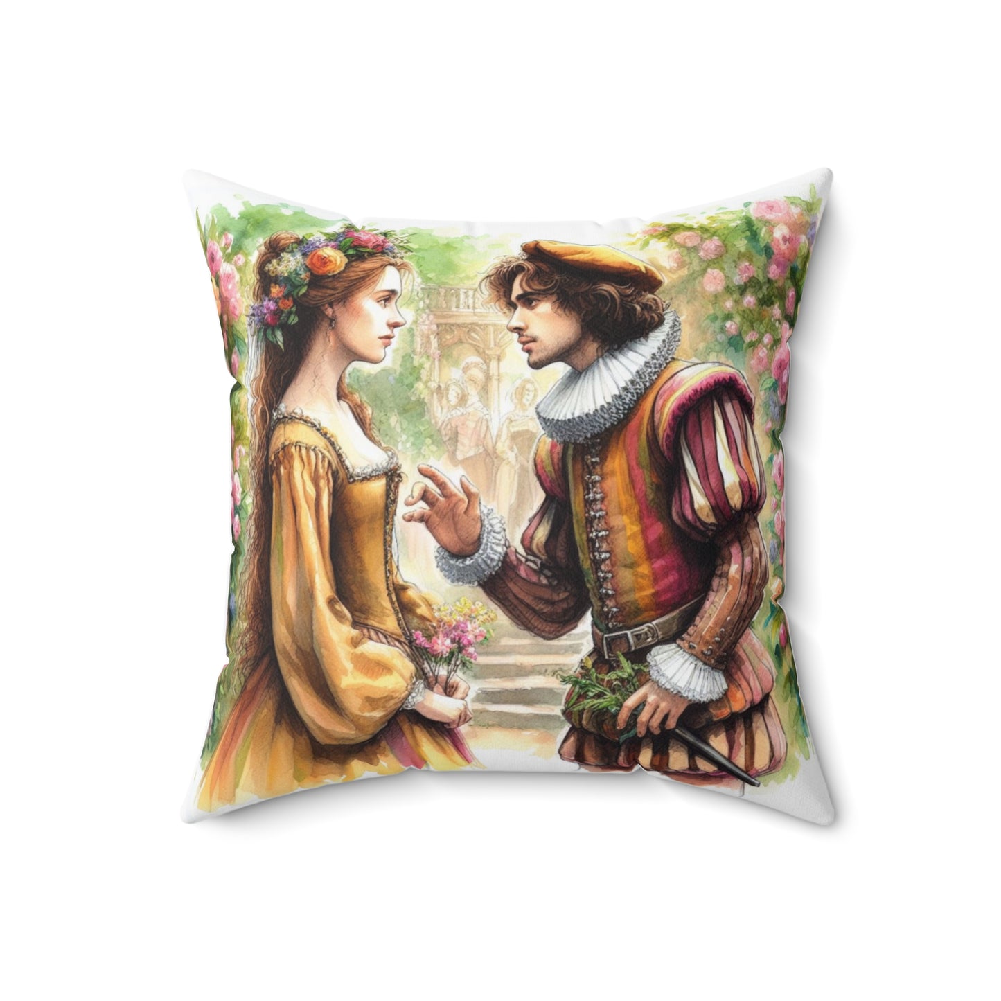 Shakespeare, Taming of the Shrew, Kate, Petruchio, Spun Polyester Square Pillow, Gift