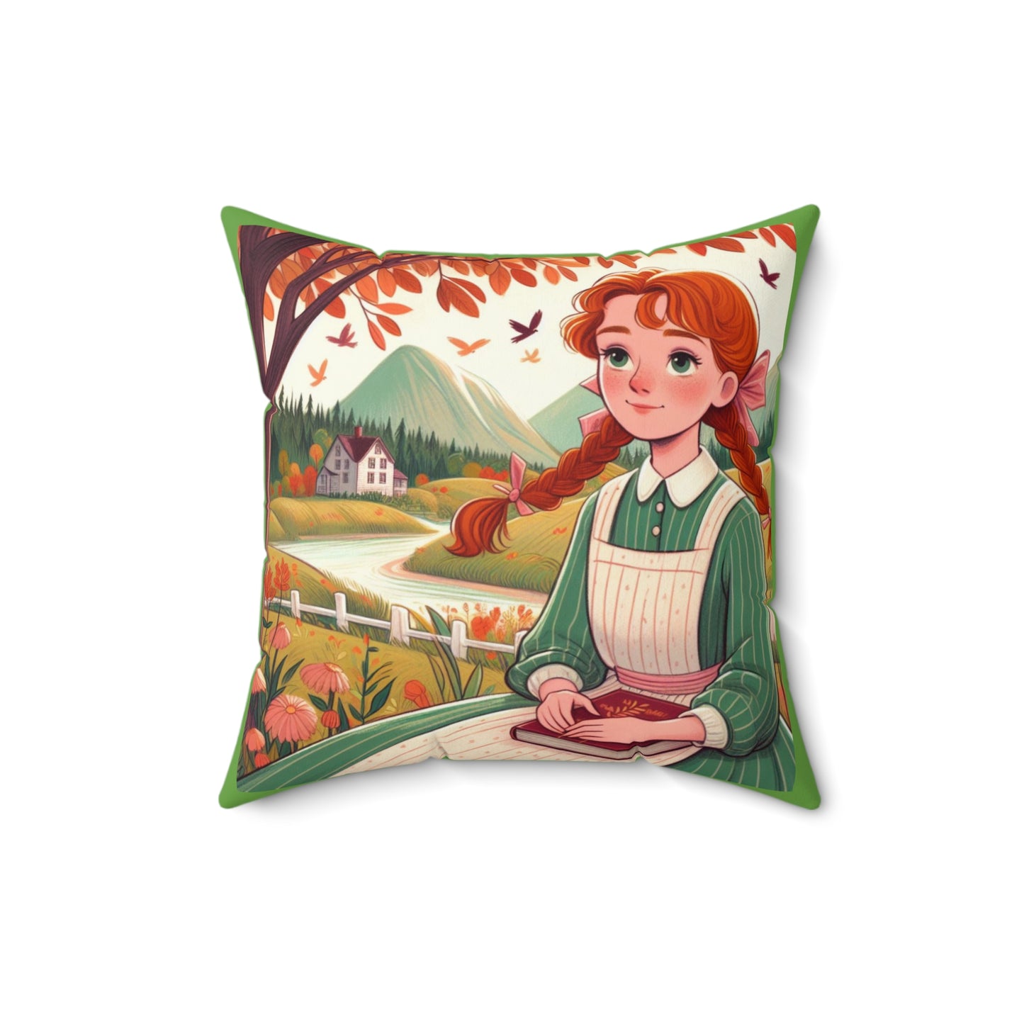 Anne of Green Gables, October, Fall, Autumn, Literary Pillow, Square Pillow, Library, Book Nook, Reading Corner, Library