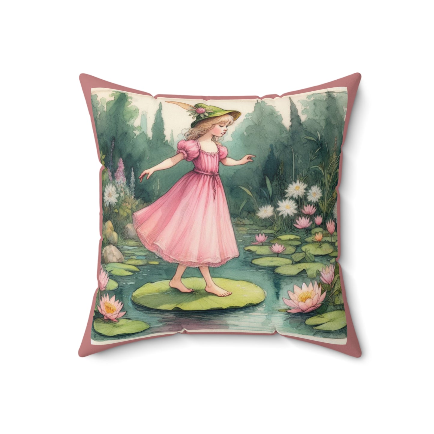 Thumbelina, Square Pillow, Literary Pillow, Library, Book Nook, Reading Corner, Classroom, Teacher, Gift, Fairytale