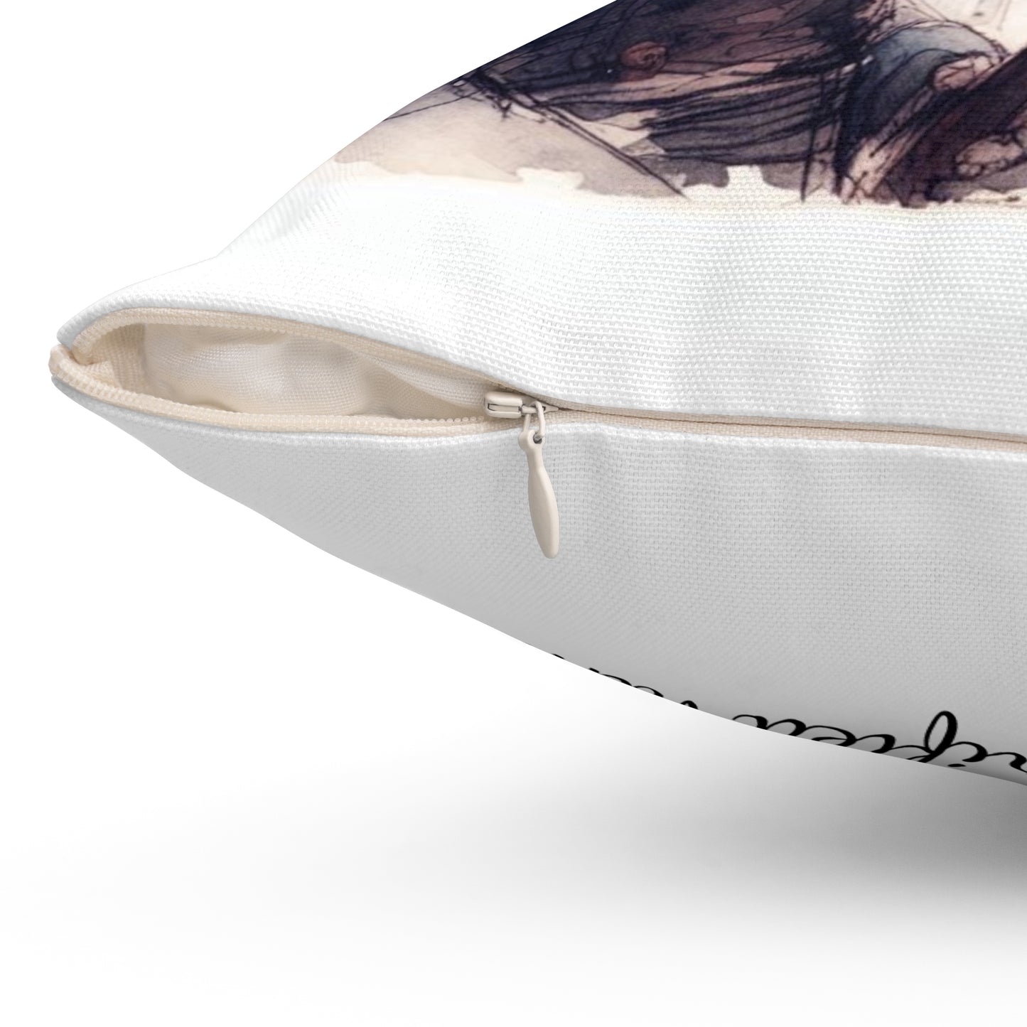 Les Miserables Pillow, Literary Victor Hugo Cushion, Jean Valjean, Javer, Book Nook, Library Decor - Spun Polyester Square Pillow, Home