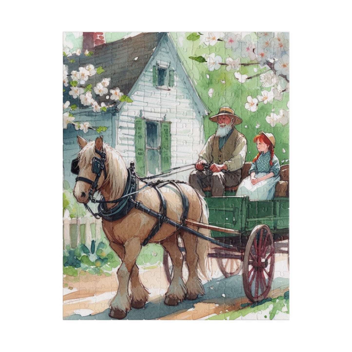 Anne of Green Gables Puzzle, Lucy Maud Montgomery Literary Jigsaw Gift, Educational Game, Matthew Cuthbert - 110, 252, 520-piece