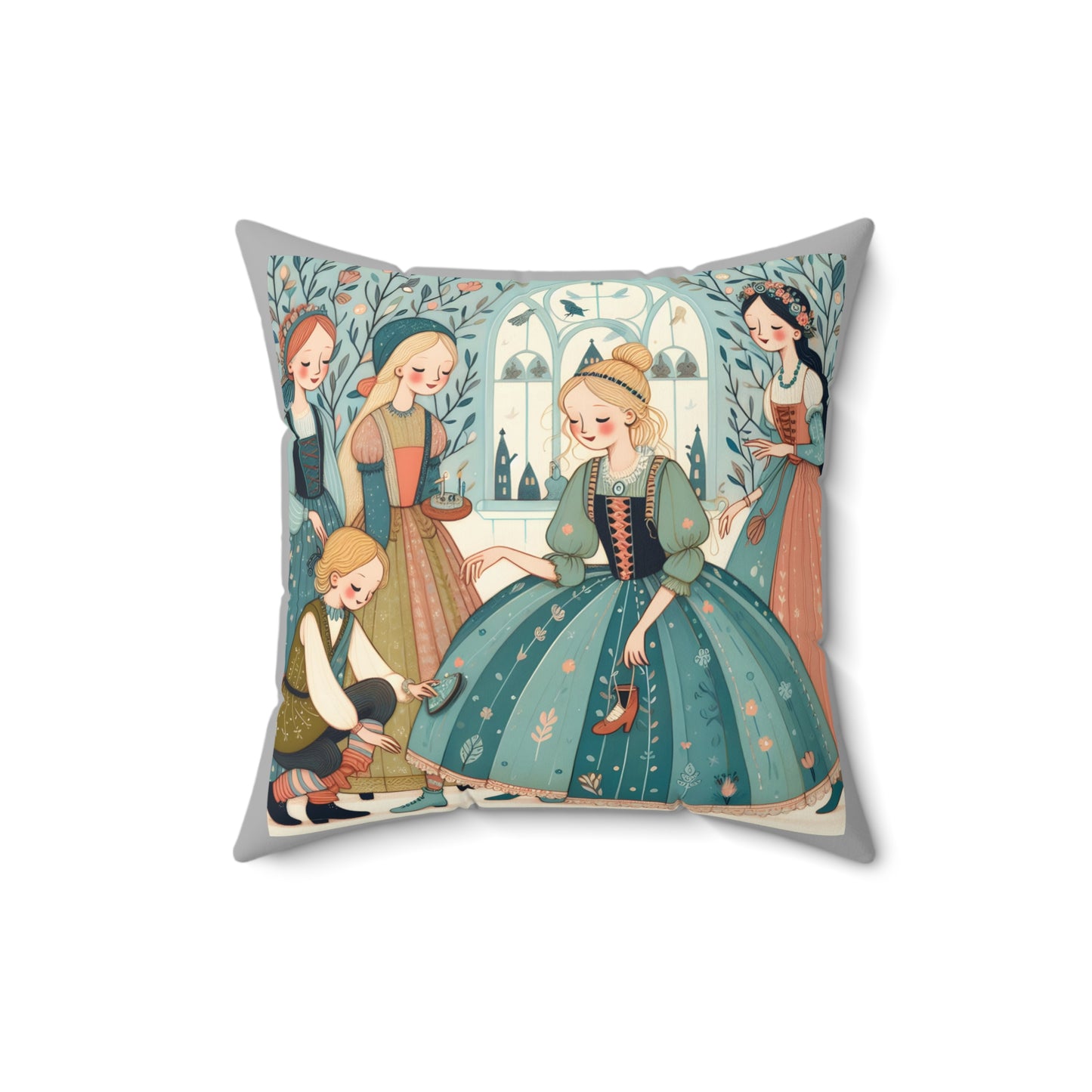 Cinderella, Fairy Tale, Square Pillow, Library, Book Nook, Reading Corner, Educational, Library