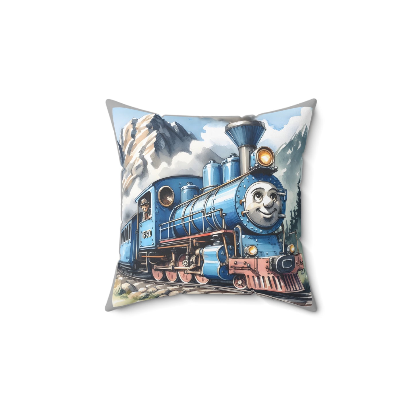 Train, Little Engine That Could, Square Pillow, Literary Pillow, Library, Book Nook, Reading Corner, Classroom, Teacher