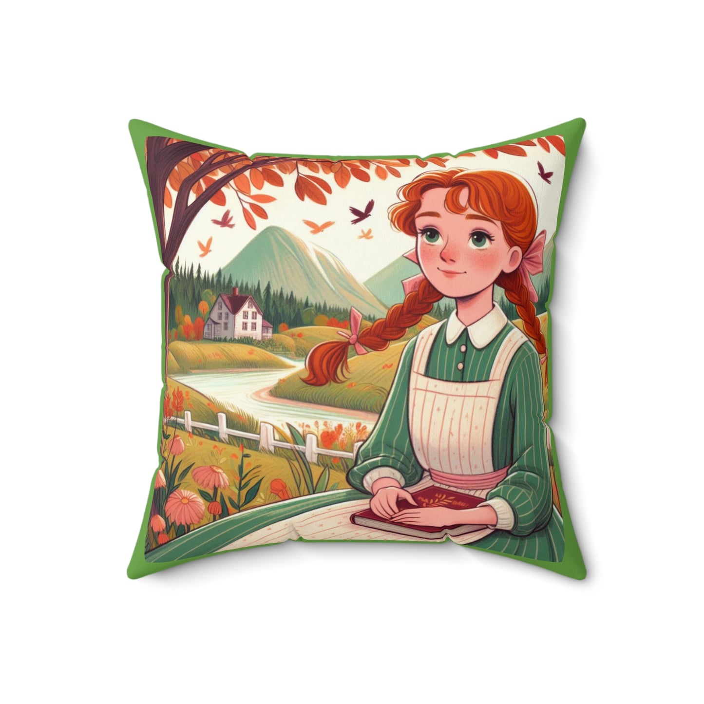 Anne of Green Gables, October, Fall, Autumn, Literary Pillow, Square Pillow, Library, Book Nook, Reading Corner, Library