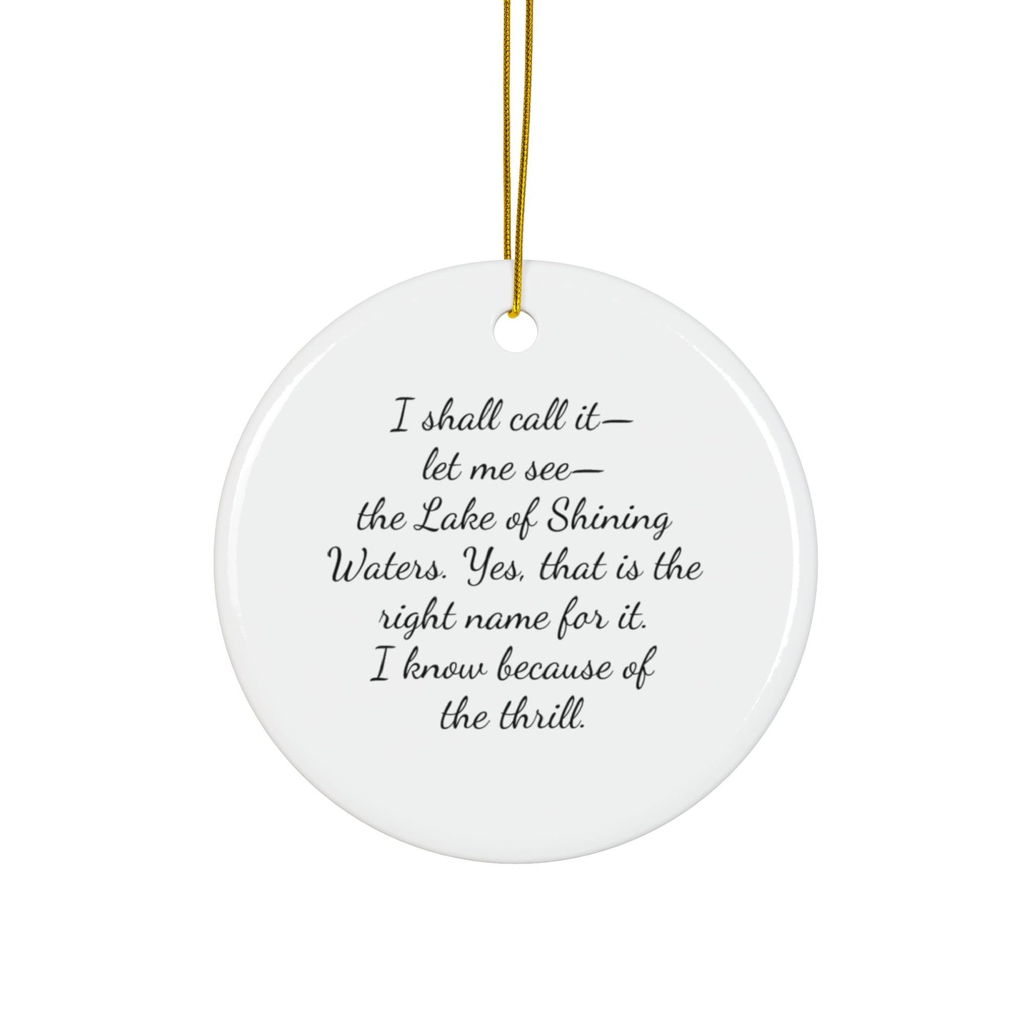 Ceramic Ornaments, Anne of Green Gables Christmas Decor, Lucy Maud Montgomery, Lake of Shining Waters, Holiday Gift, Home Decor, Set of 5