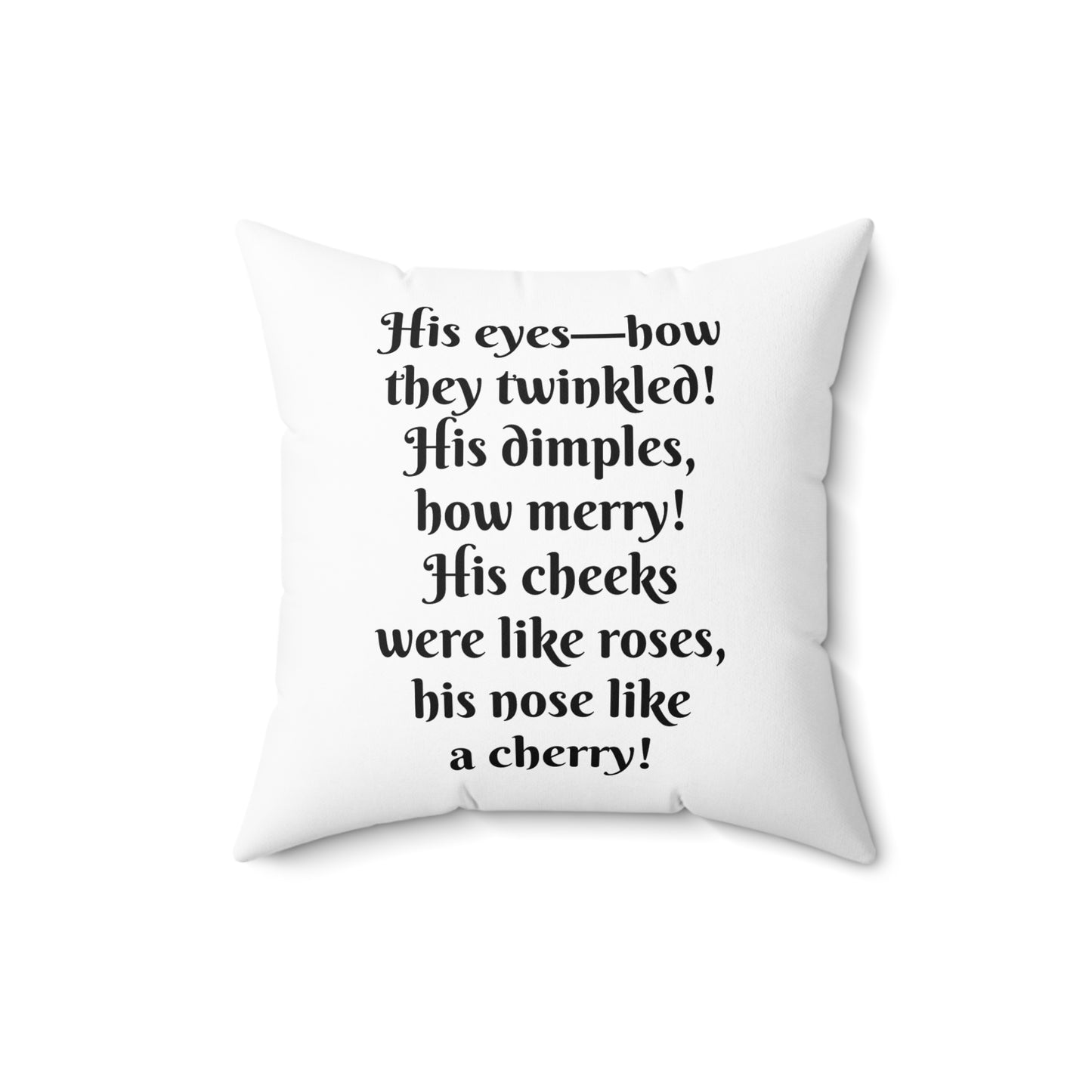 Santa Claus Holiday Decor Cushion - Square Pillow, St Nickolas Twas the Night Before Christmas, Festive Throw Pillow, Cushion Gift