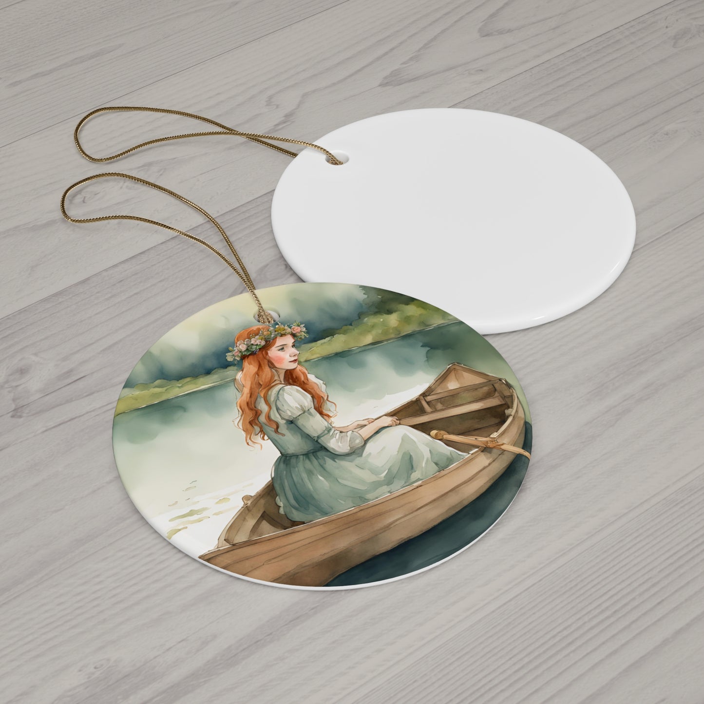 Anne of Green Gables, Lady of Shalott, Lucy Maud Montgomery, Ceramic, Ornament, Christmas, Holiday, Tree, Gift