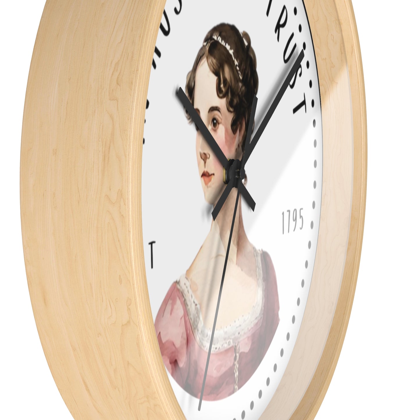 Literary Themed Wall Clock - Jane Austen Inspired Décor, Gift for Book Lovers, Home Office Wall Art, Vintage Style Clock, Literary