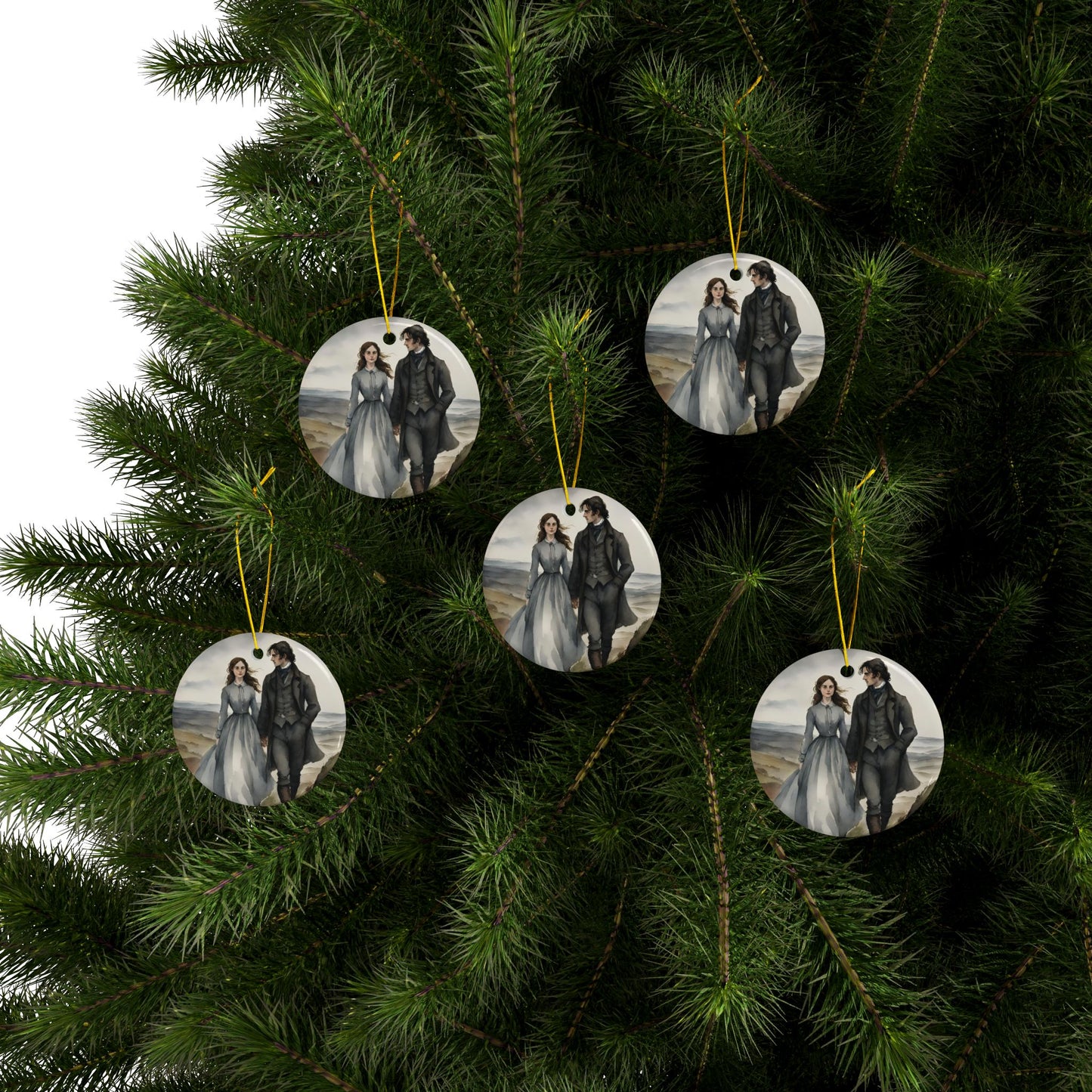 Wuthering Heights, Emily Bronte, Ceramic, Ornament, Christmas, Holiday, Gift