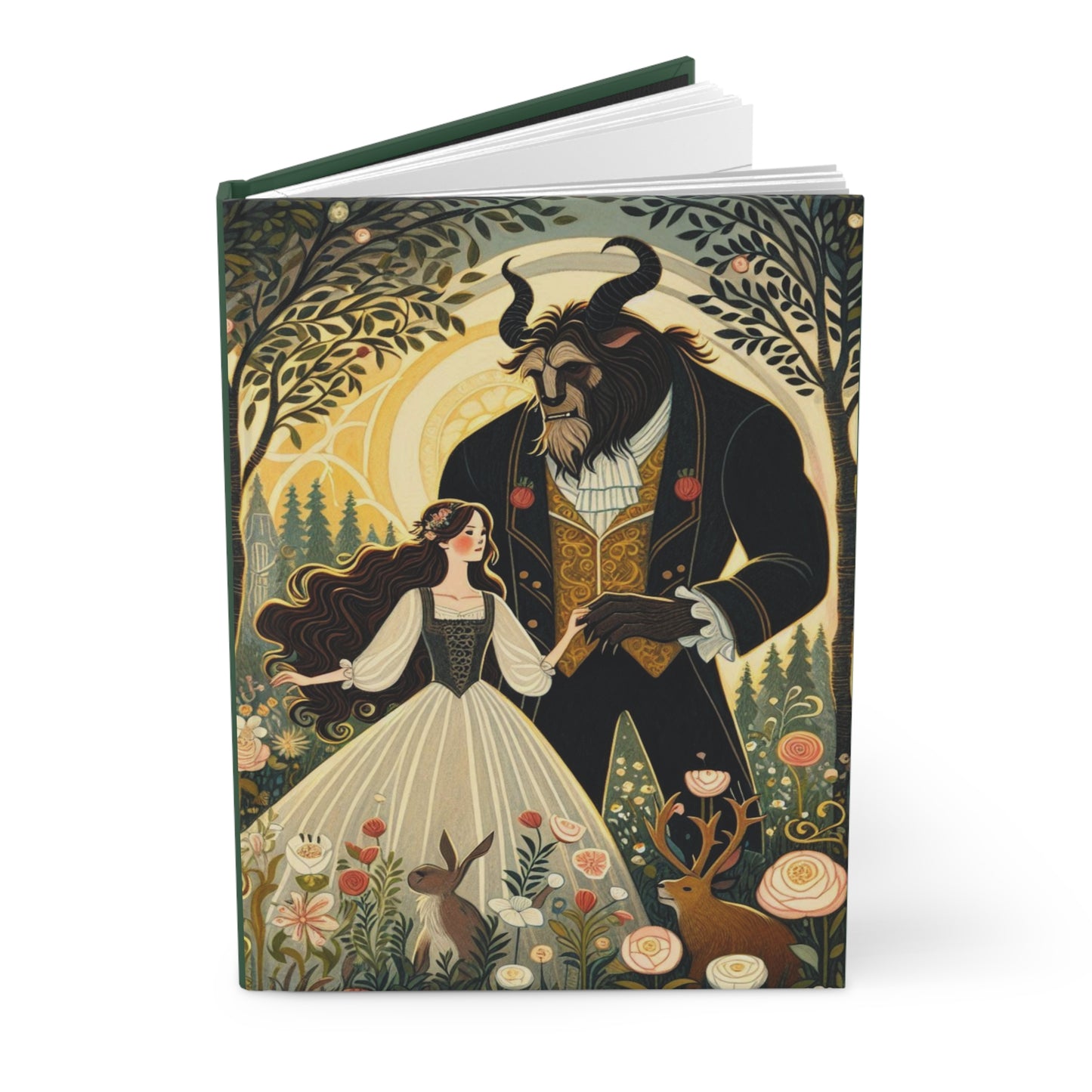 Fairy Tale Journal, Beauty and the Beast, Diary, Notebook, Stationery, Matte Hardcover, Gift for Writers