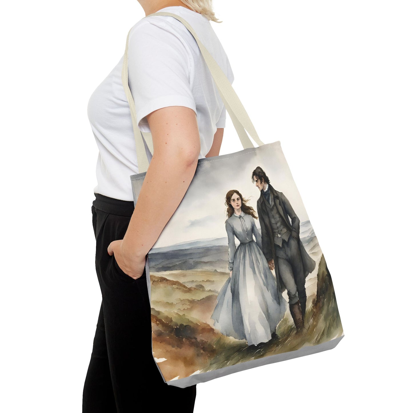 Wuthering Heights, Emily Bronte, Tote Bag, School Bag, Book Bag, Library Bag
