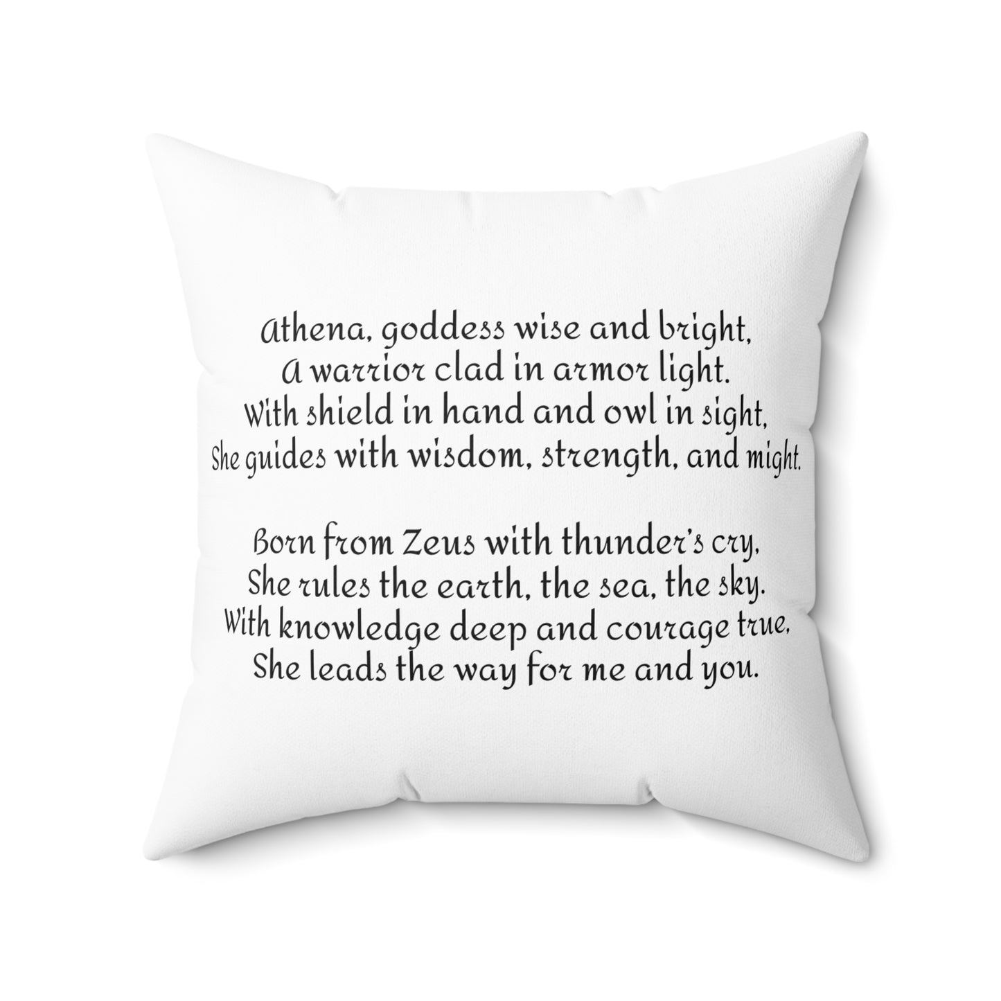 Athena Pillow, Greek Goddess Decor, Classical Educational Decor, Goddess of War Cushion - Spun Polyester Square Pillow, Home Decor, Throw